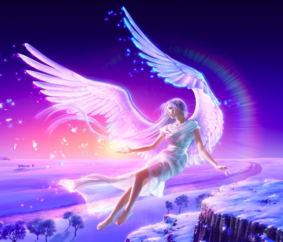 無料モバイル壁紙ファンタジー, 天使, 翼, 飛行をダウンロードします。