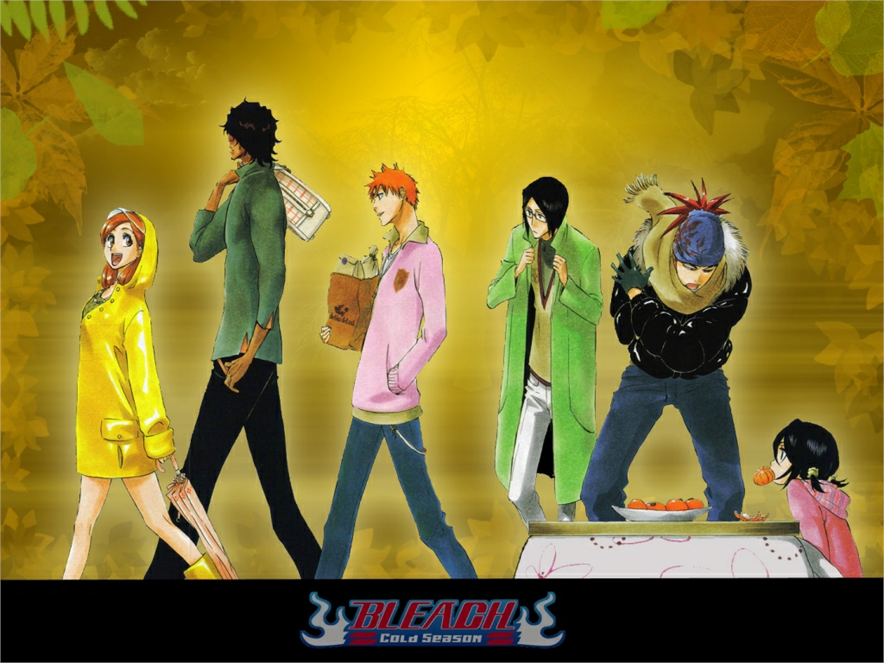 Baixar papel de parede para celular de Anime, Alvejante, Rukia Kuchiki, Renji Abarai, Ichigo Kurosaki, Orihime Inoue, Uryu Ishida, Yasutora Sado gratuito.