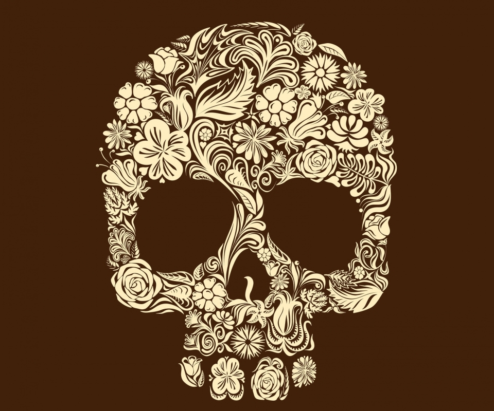 Download mobile wallpaper Dark, Skull for free.