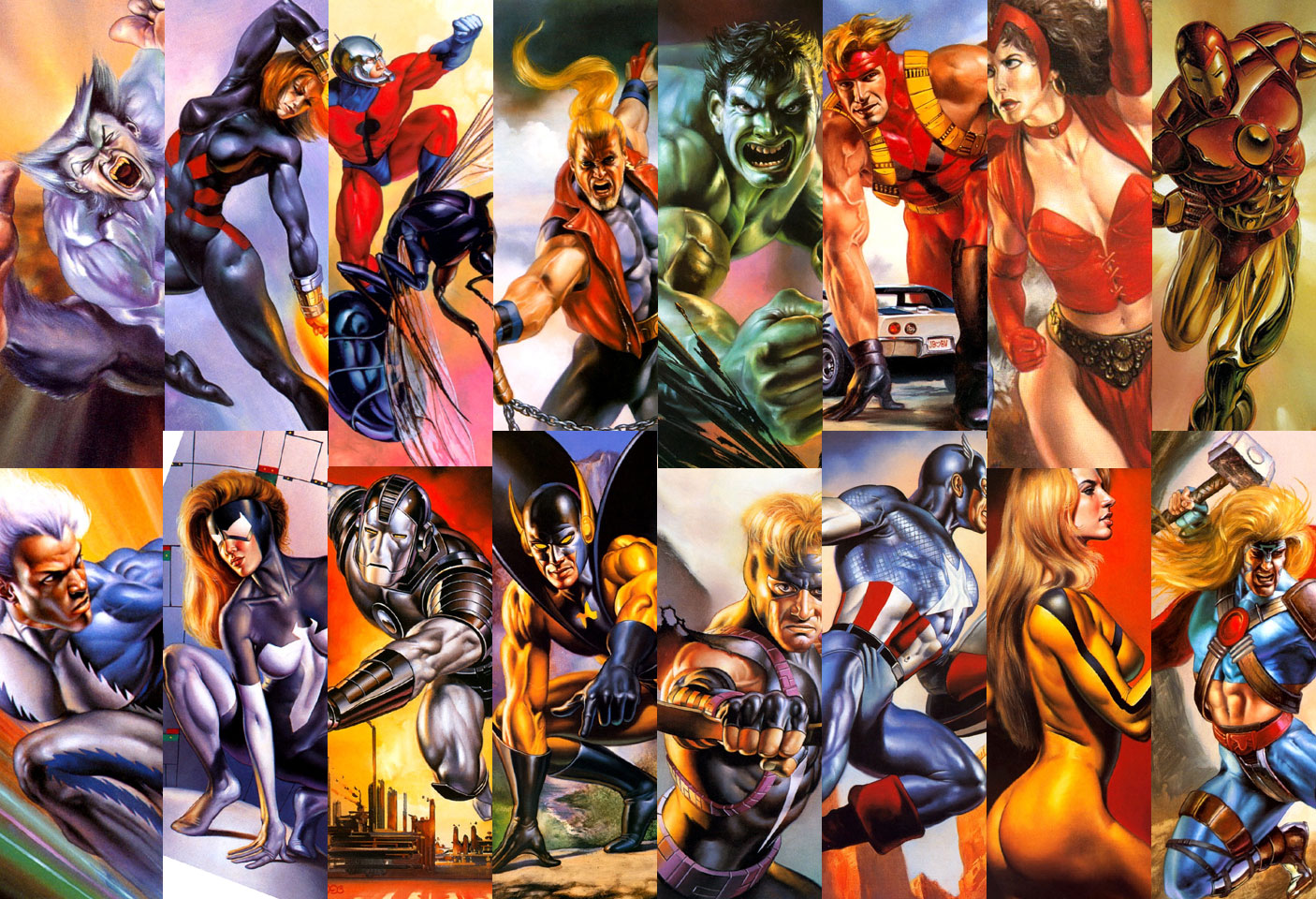 Free download wallpaper Hulk, Iron Man, Captain America, Collage, Comics, Beast (Marvel Comics), Hawkeye, Scarlet Witch, Ant Man on your PC desktop