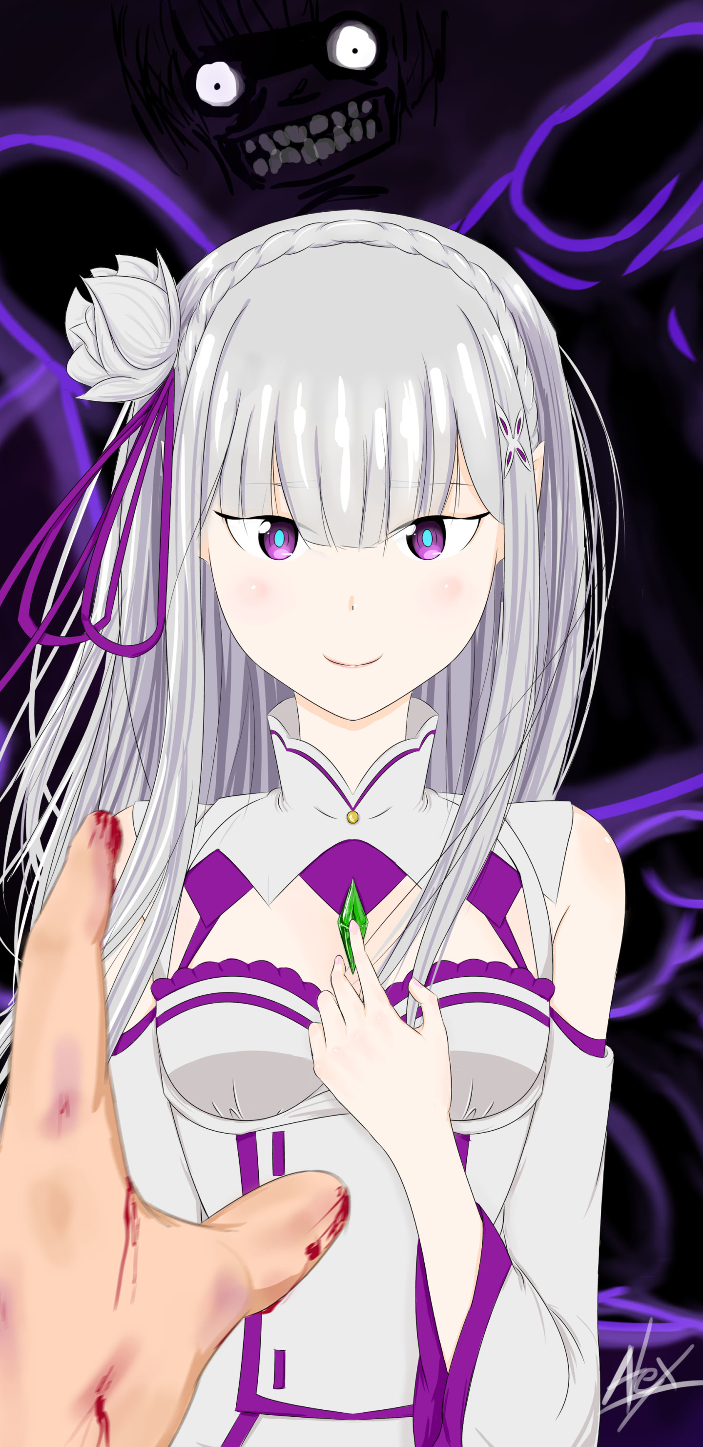 Descarga gratuita de fondo de pantalla para móvil de Animado, Emilia (Re:zero), Re:zero Comenzando La Vida En Otro Mundo.