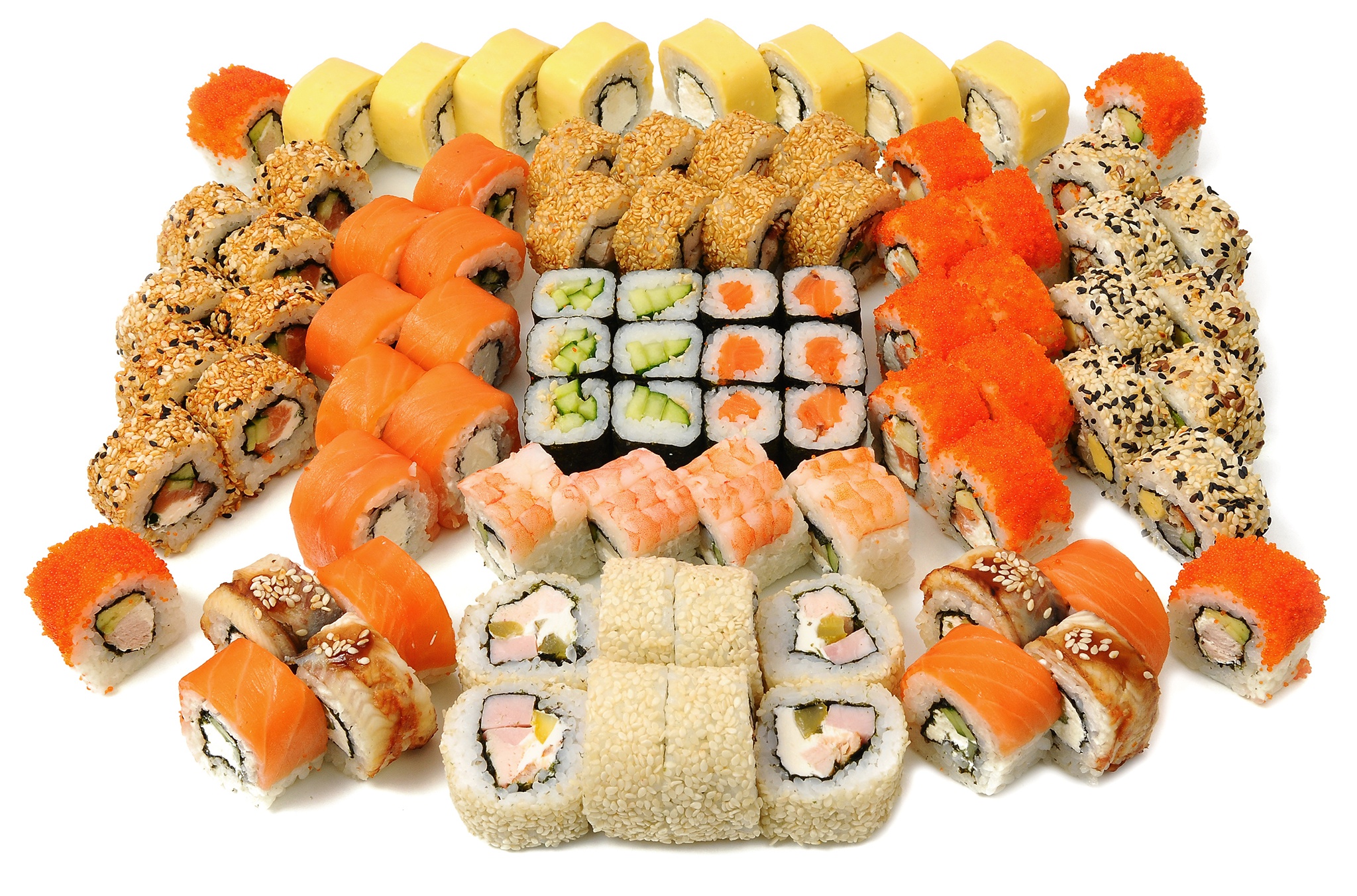 Download mobile wallpaper Food, Sushi, Fish, Caviar, Seafood for free.