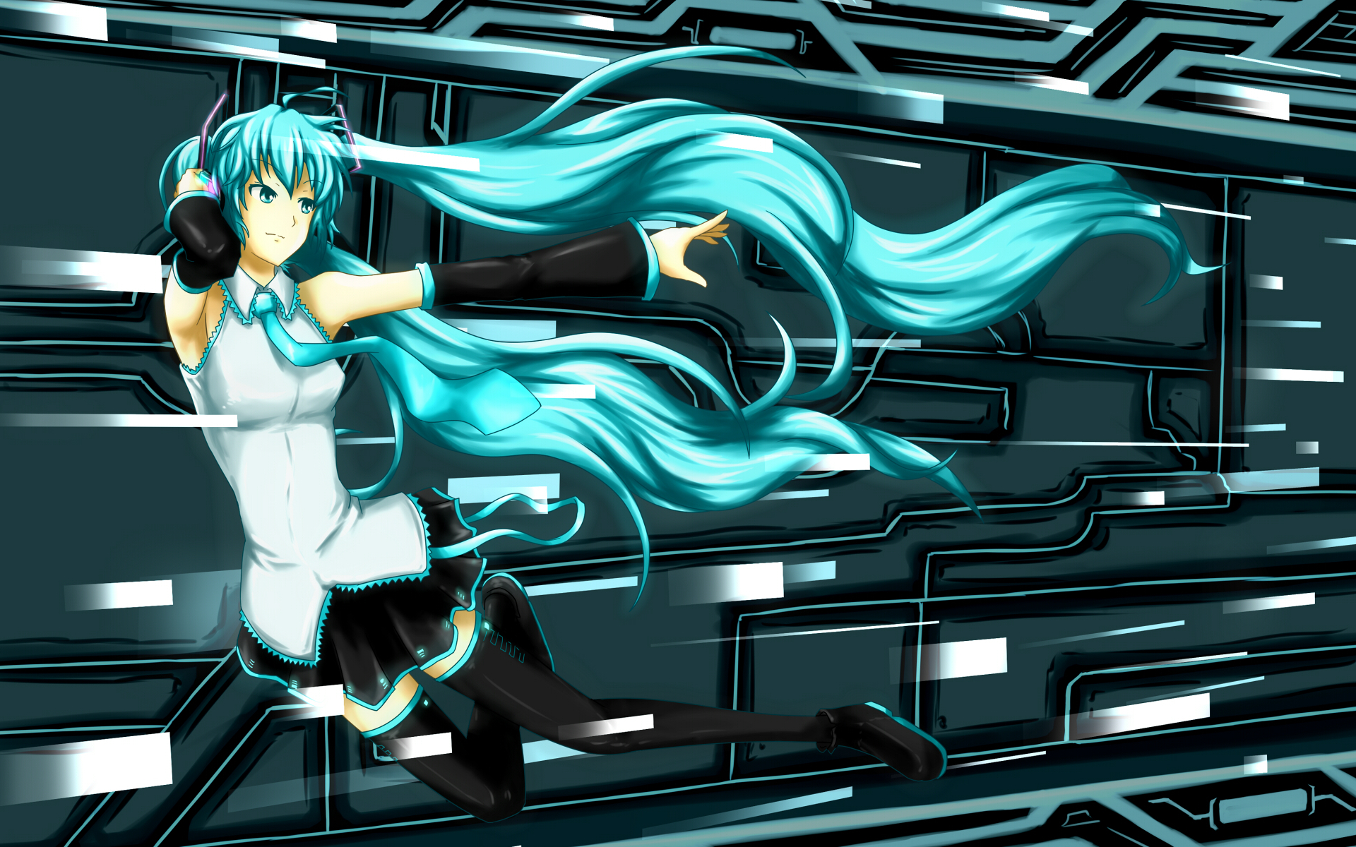 Download mobile wallpaper Music, Anime, Vocaloid, Blue Eyes, Blue Hair, Hatsune Miku, Long Hair for free.