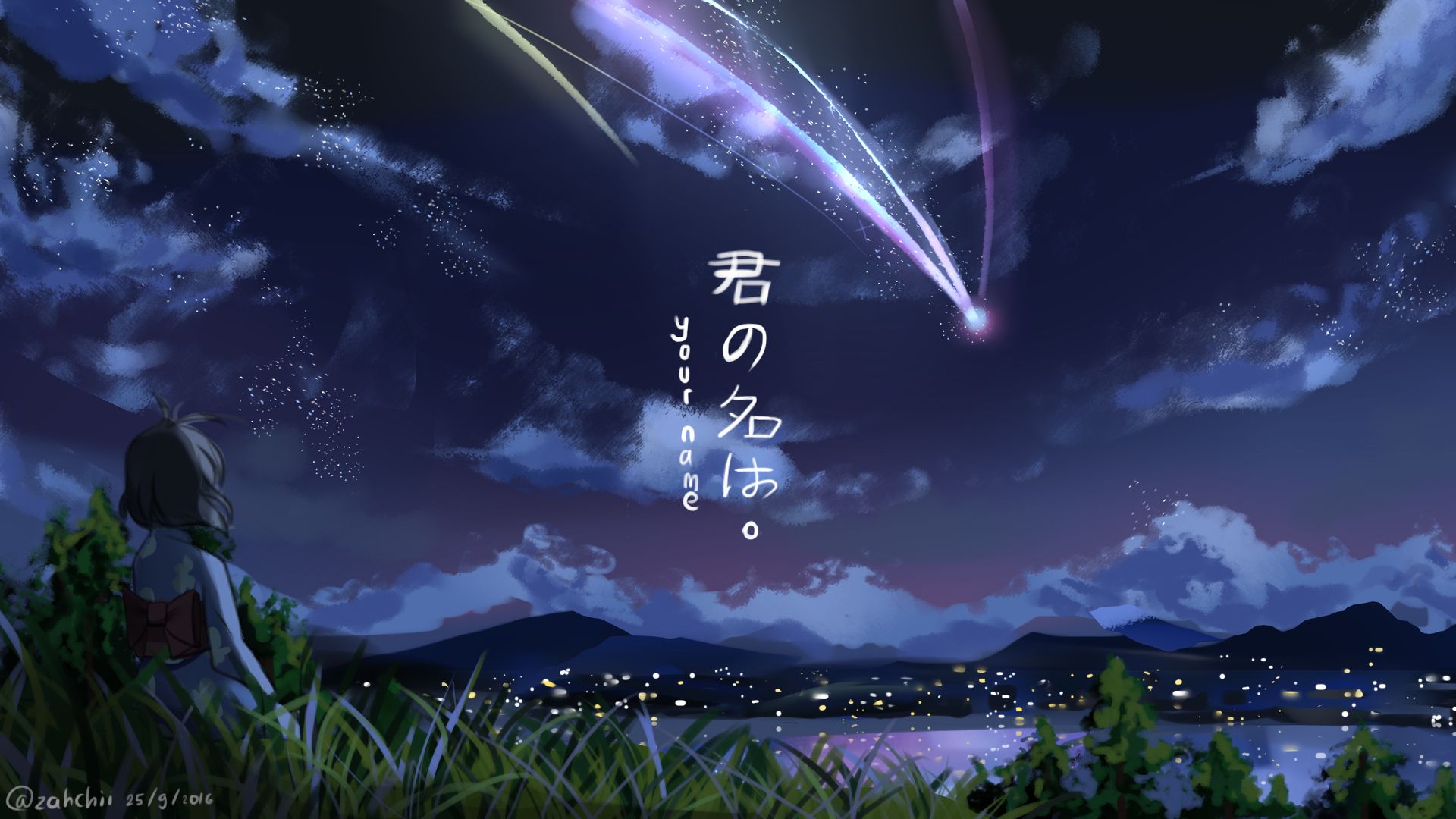 Descarga gratuita de fondo de pantalla para móvil de Animado, Kimi No Na Wa, Mitsuha Miyamizu.