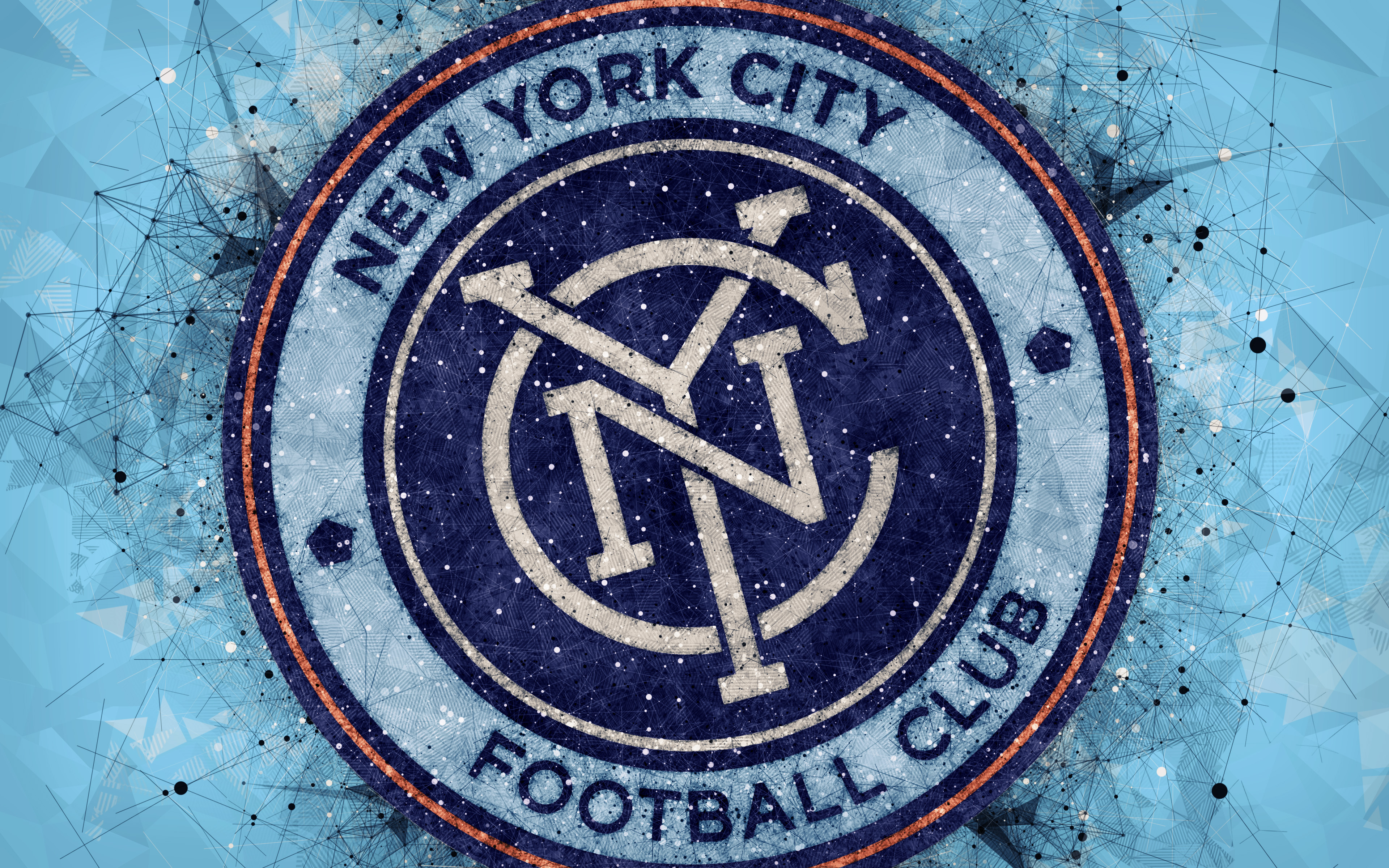 Завантажити шпалери безкоштовно Спорт, Футбол, Логотип, Mls, Фк «Нью Йорк Сіті» картинка на робочий стіл ПК