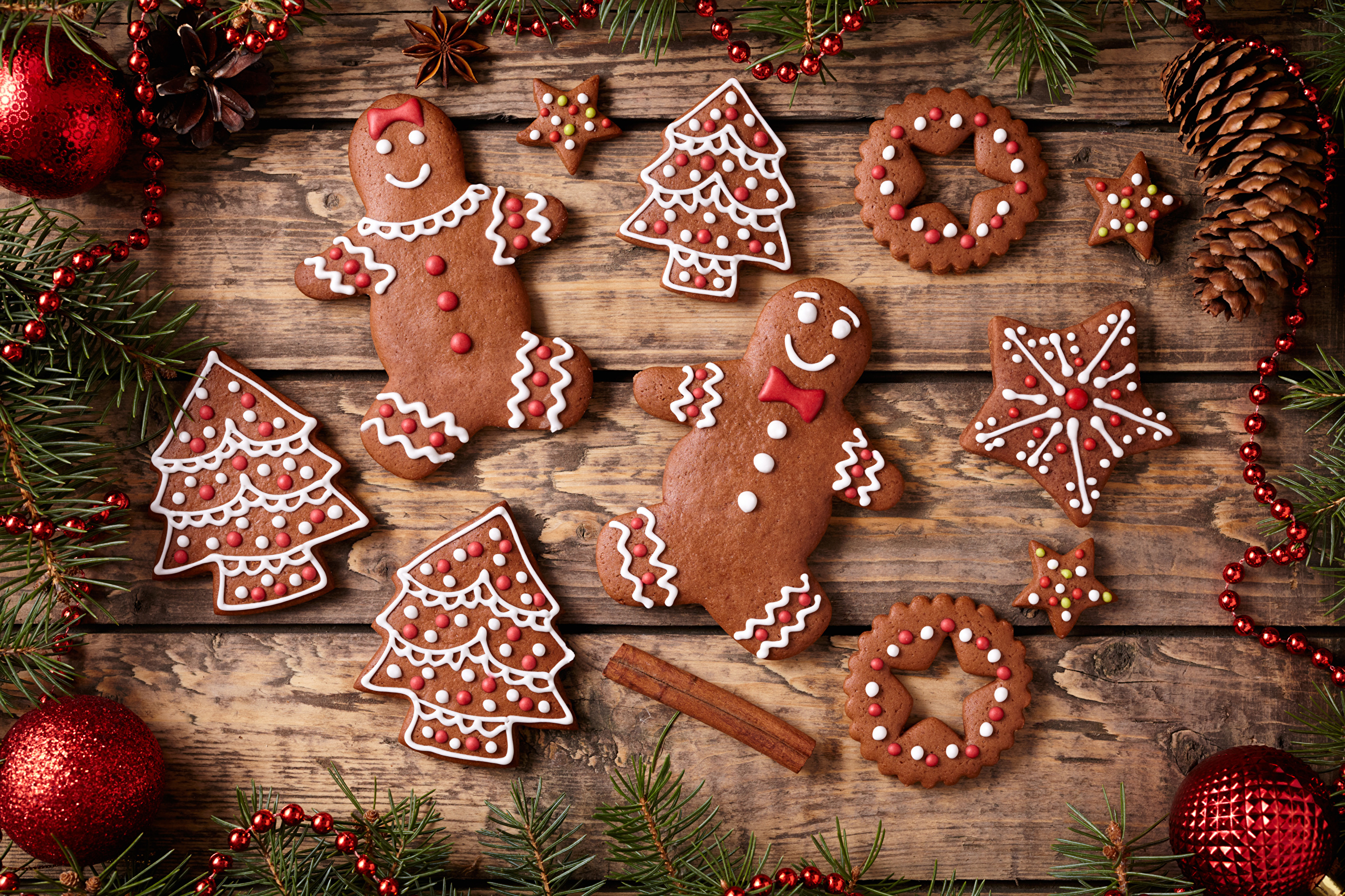 Téléchargez des papiers peints mobile Nourriture, Noël, Décorations De Noël, Biscuit, Pain D'épice gratuitement.
