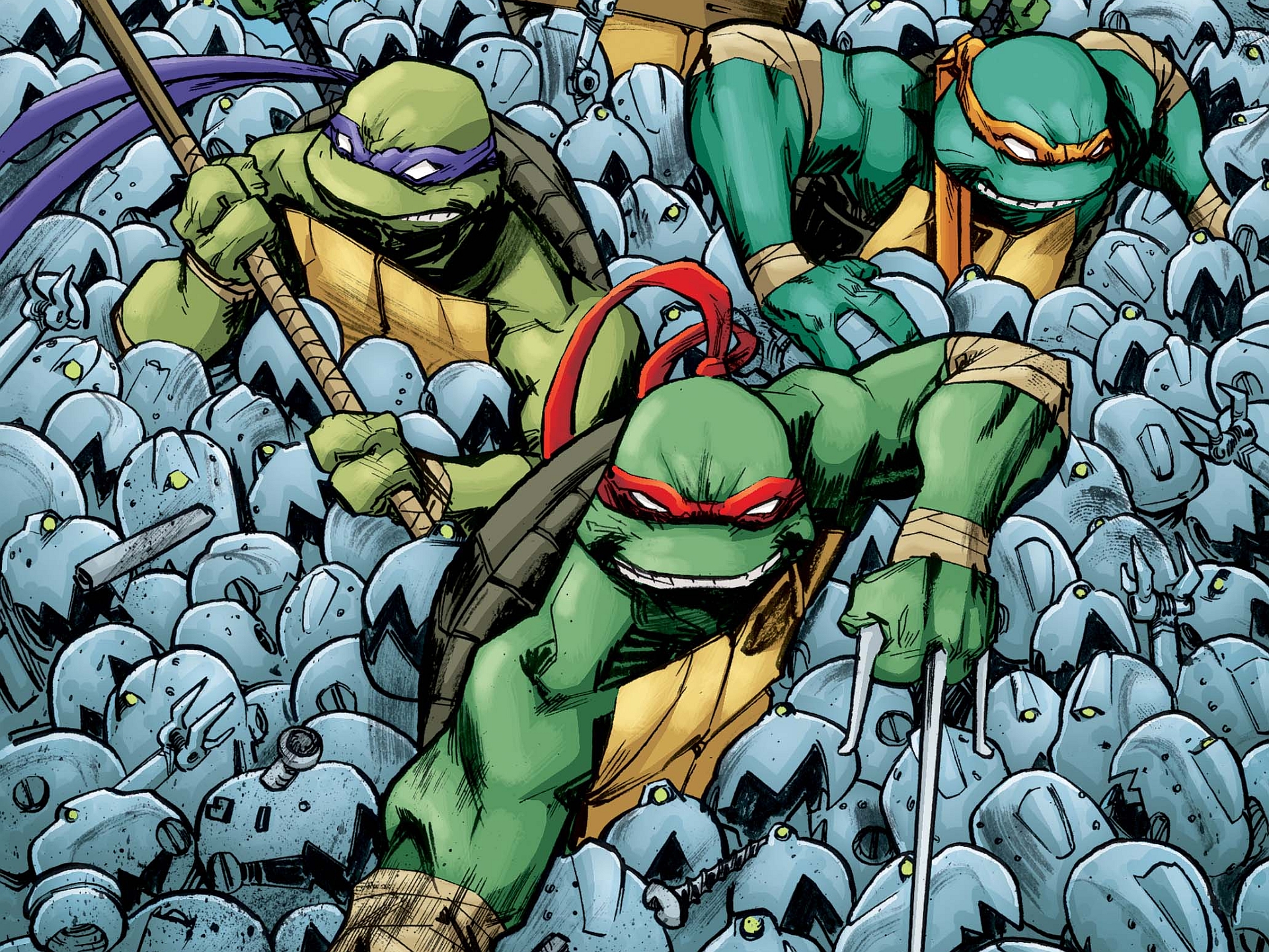 577605 Bild herunterladen comics, teenage mutant hero turtles, donatello (tmnt), michelangelo (tmnt), raffael (tmnt) - Hintergrundbilder und Bildschirmschoner kostenlos