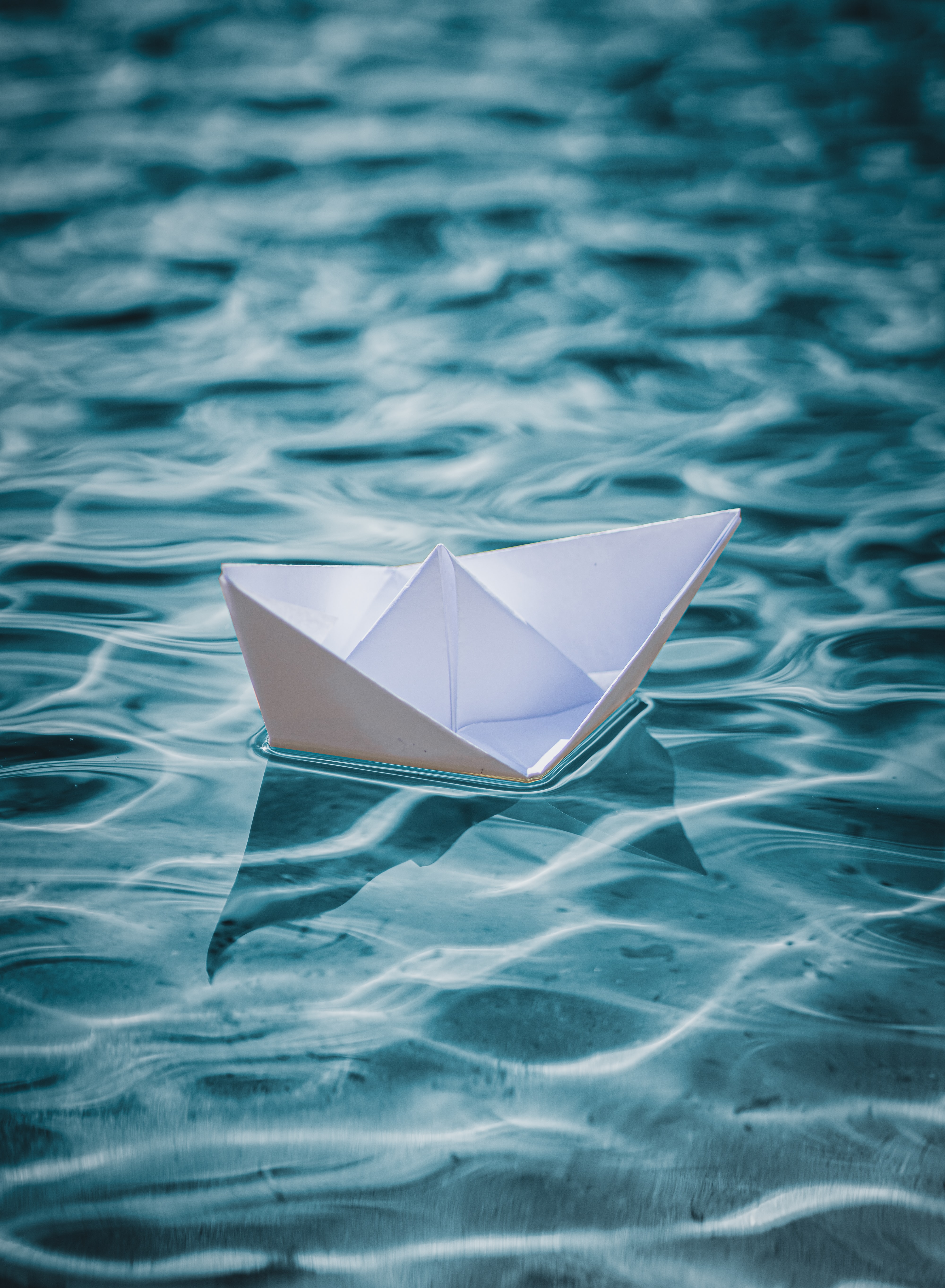 origami, water, miscellanea, miscellaneous, ripples, ripple, ship, paper, nautilus