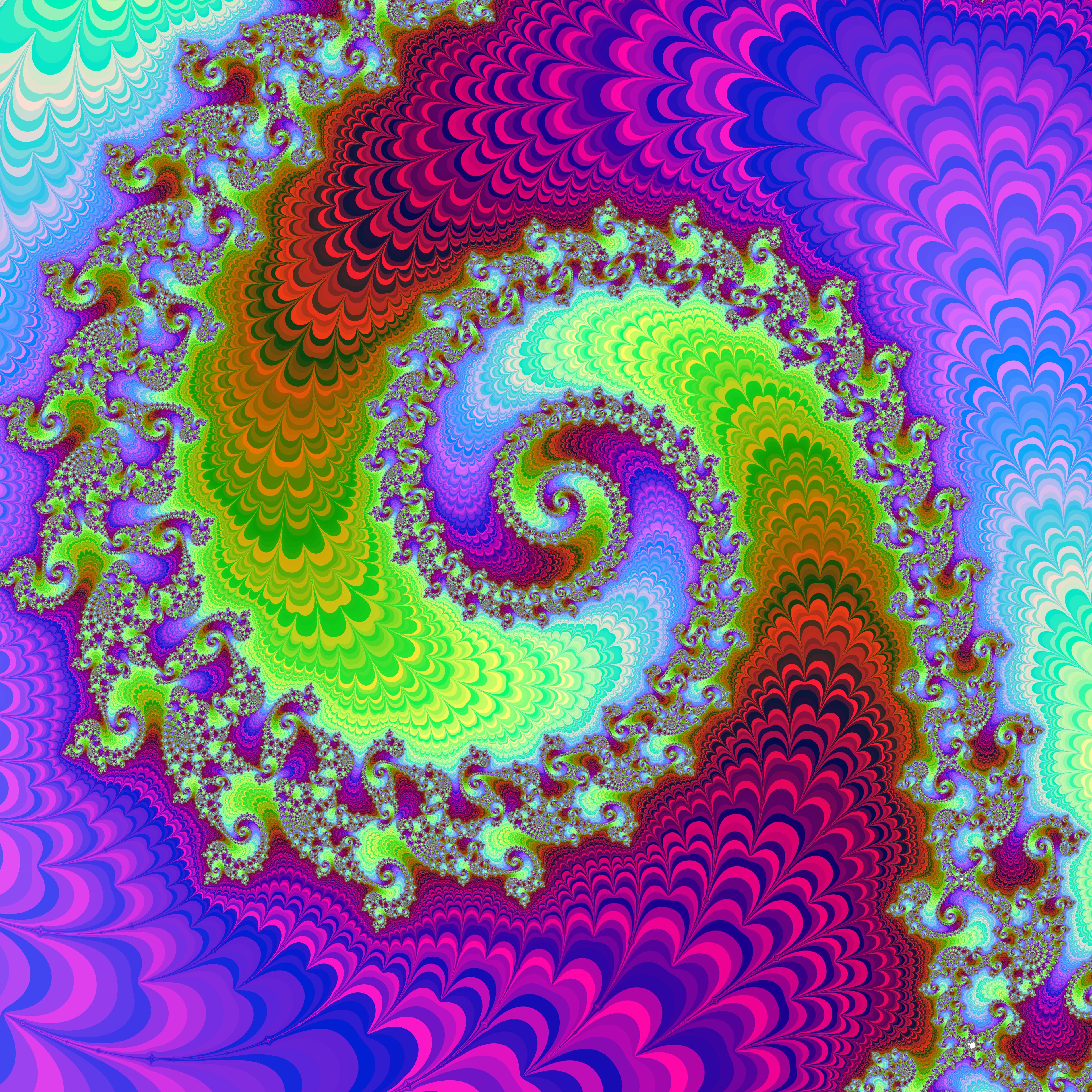 Download mobile wallpaper Rotation, Spiral, Motley, Multicolored, Optical Illusion, Abstract for free.