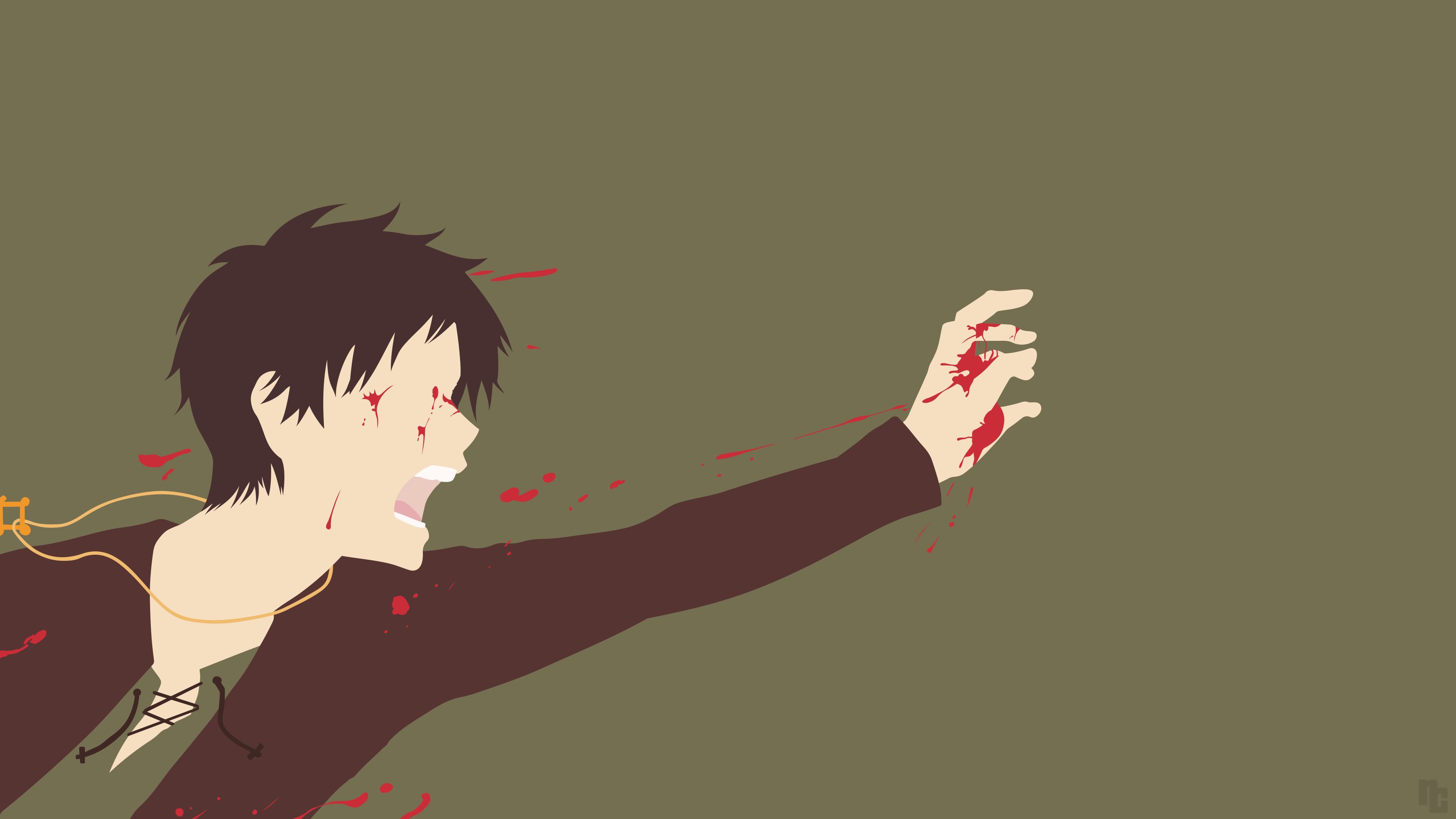 Handy-Wallpaper Minimalistisch, Animes, Eren Jäger, Attack On Titan kostenlos herunterladen.