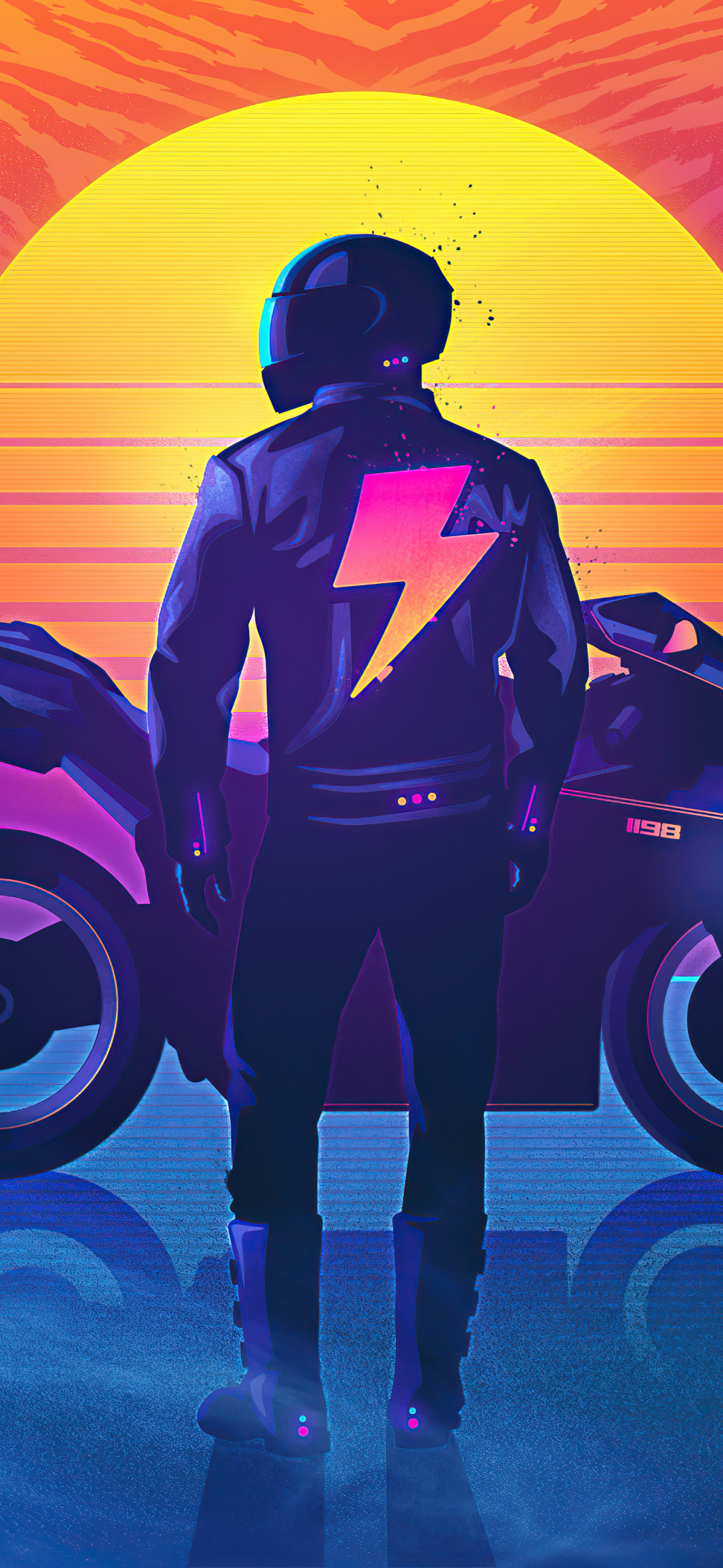 Download mobile wallpaper Artistic, Retro Wave for free.