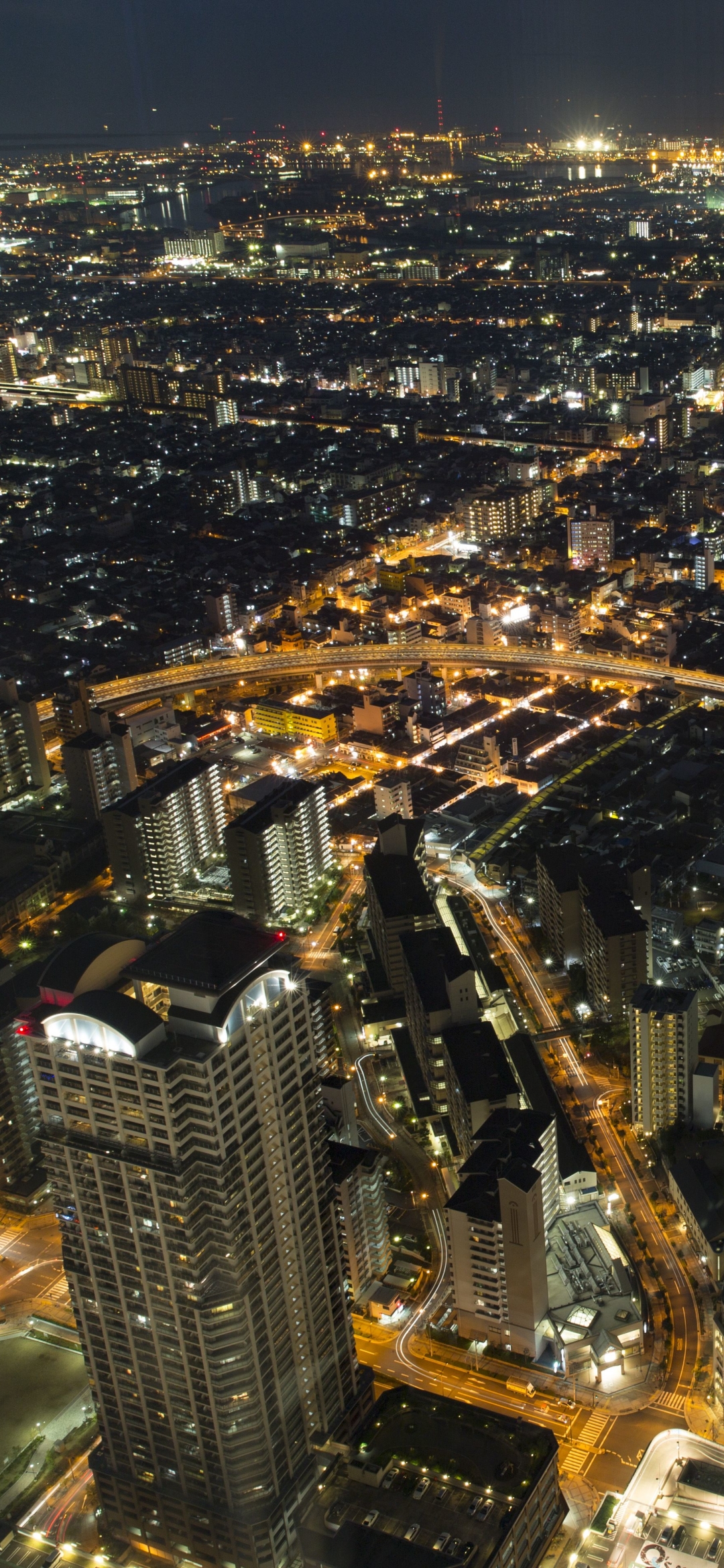 Handy-Wallpaper Städte, Stadt, Licht, Japan, Nacht, Osaka, Menschengemacht, Großstadt kostenlos herunterladen.