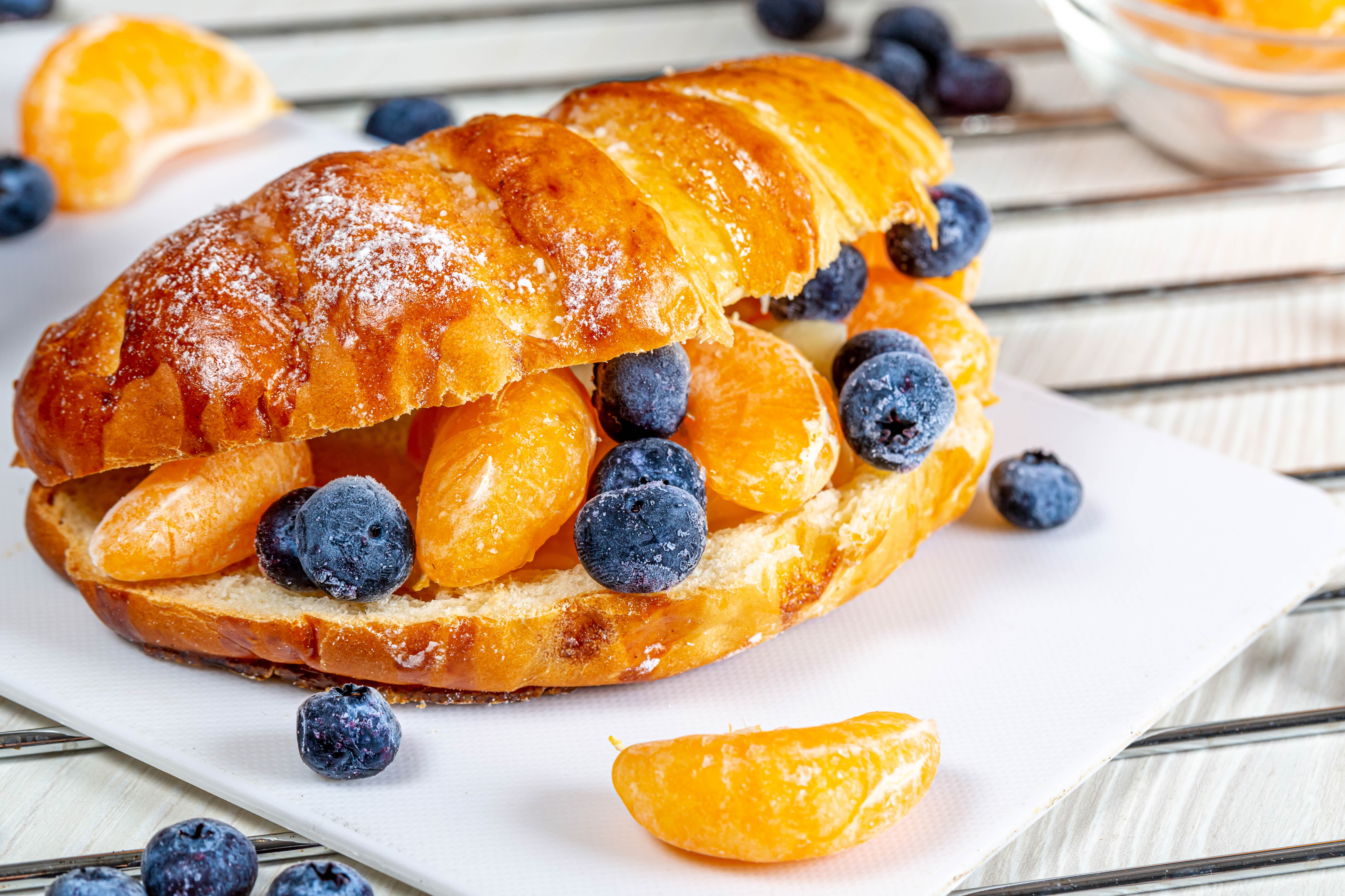 Free download wallpaper Food, Berry, Croissant on your PC desktop