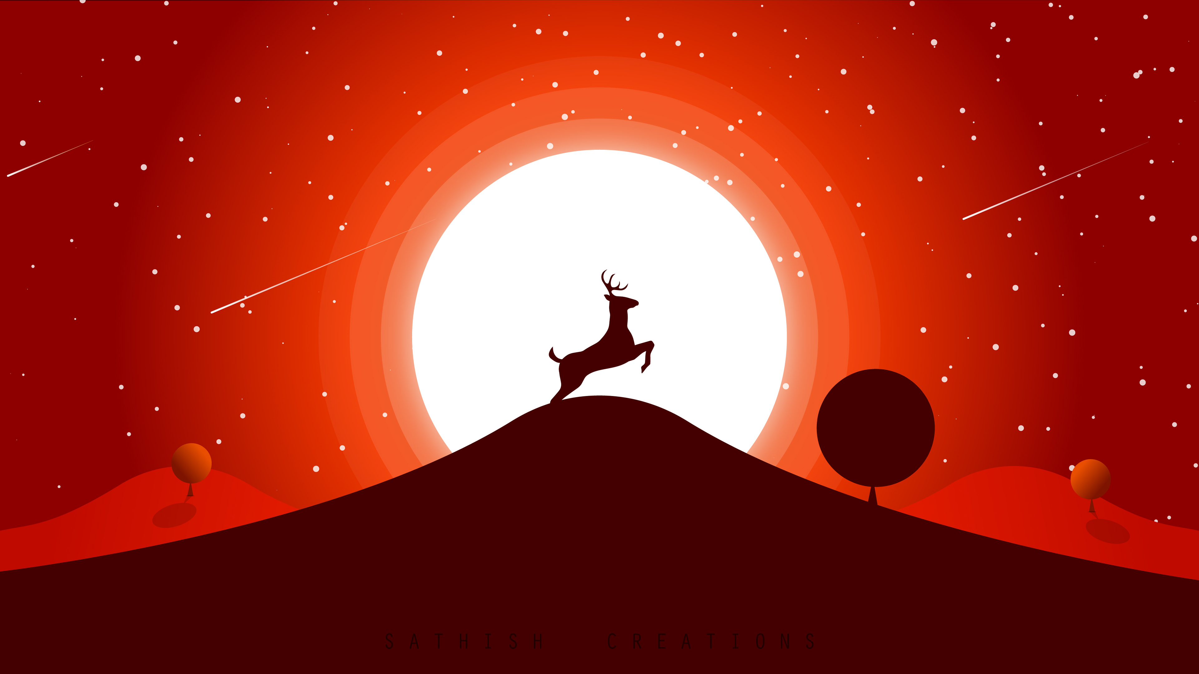 Free download wallpaper Animal, Deer, Artistic on your PC desktop