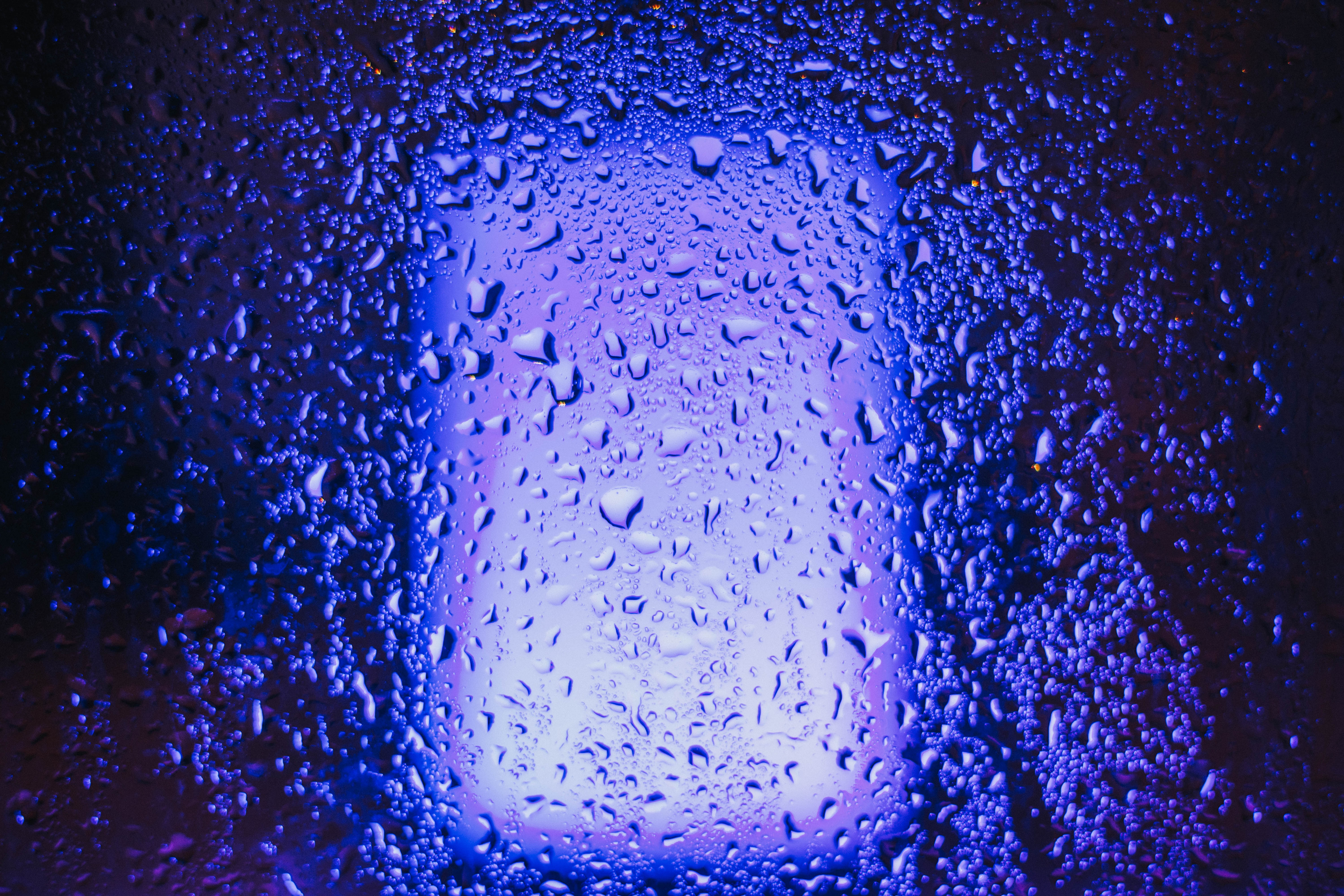 Free download wallpaper Macro, Drops, Wet, Glass, Rain, Neon on your PC desktop