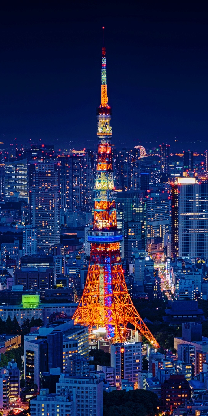 Download mobile wallpaper Cities, Night, City, Light, Japan, Cityscape, Tokyo, Man Made for free.