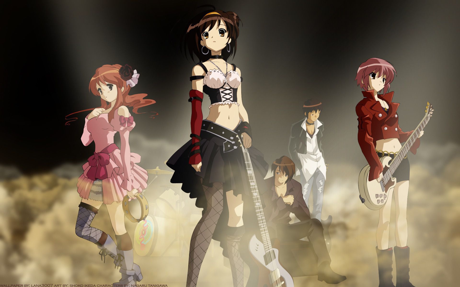 Laden Sie das Animes, Haruhi Suzumiya, Suzumiya Haruhi No Yūutsu, Yuki Nagato, Itsuki Koizumi, Kyon (Haruhi), Mikuru Asahina-Bild kostenlos auf Ihren PC-Desktop herunter
