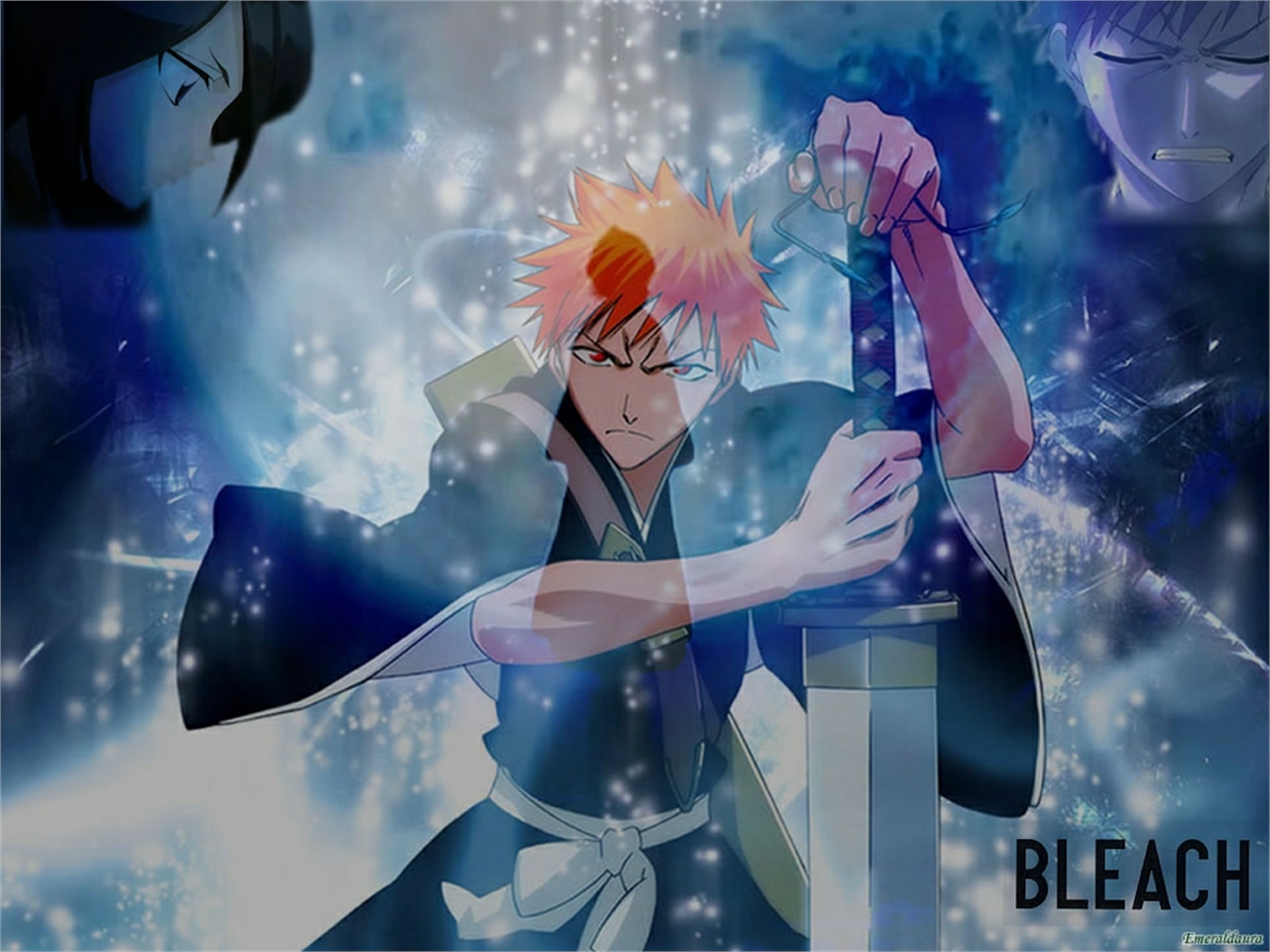 Download mobile wallpaper Anime, Bleach, Rukia Kuchiki, Ichigo Kurosaki for free.