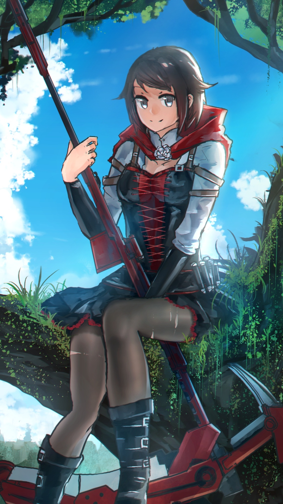 Download mobile wallpaper Anime, Skirt, Pantyhose, Rwby, Ruby Rose (Rwby) for free.