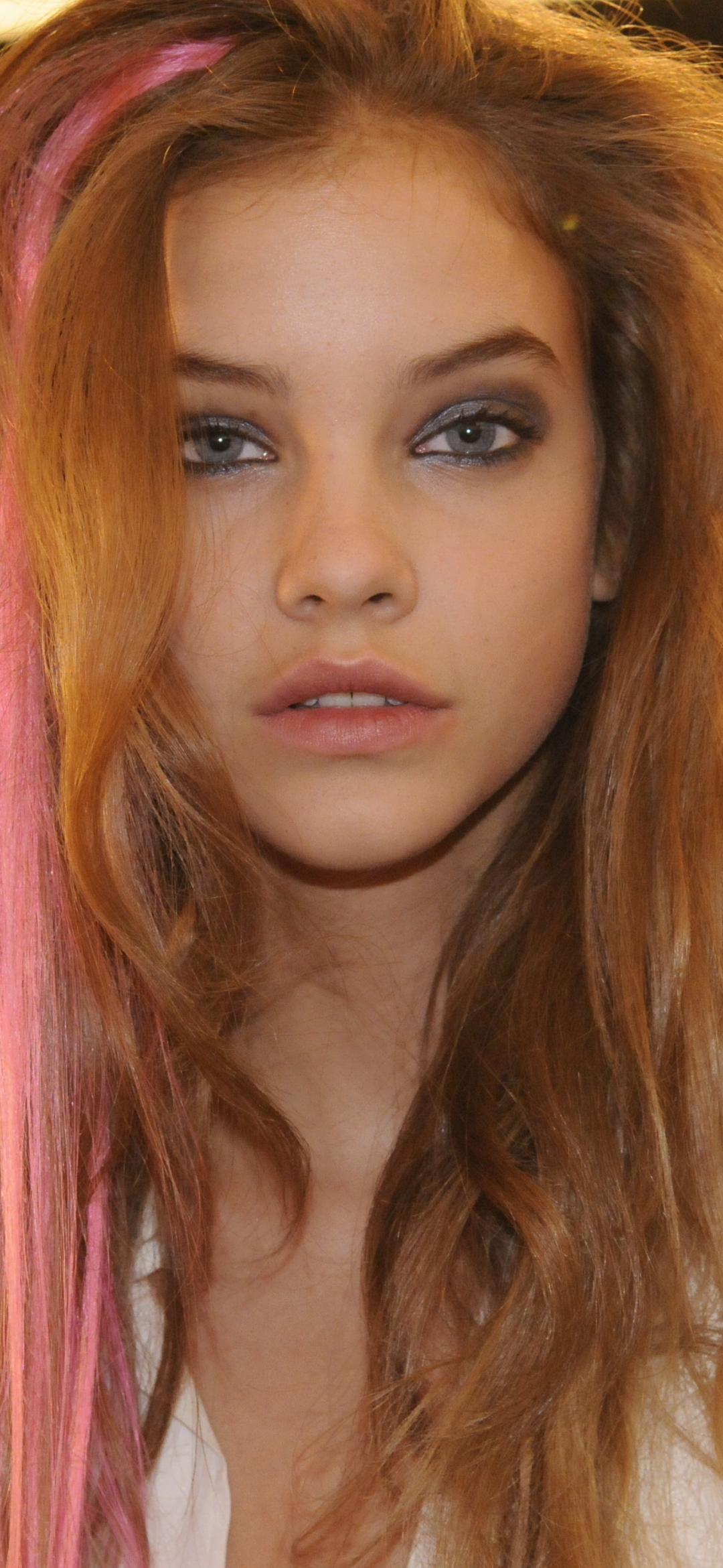 Download mobile wallpaper Redhead, Face, Model, Blue Eyes, Celebrity, Barbara Palvin, Hungarian for free.