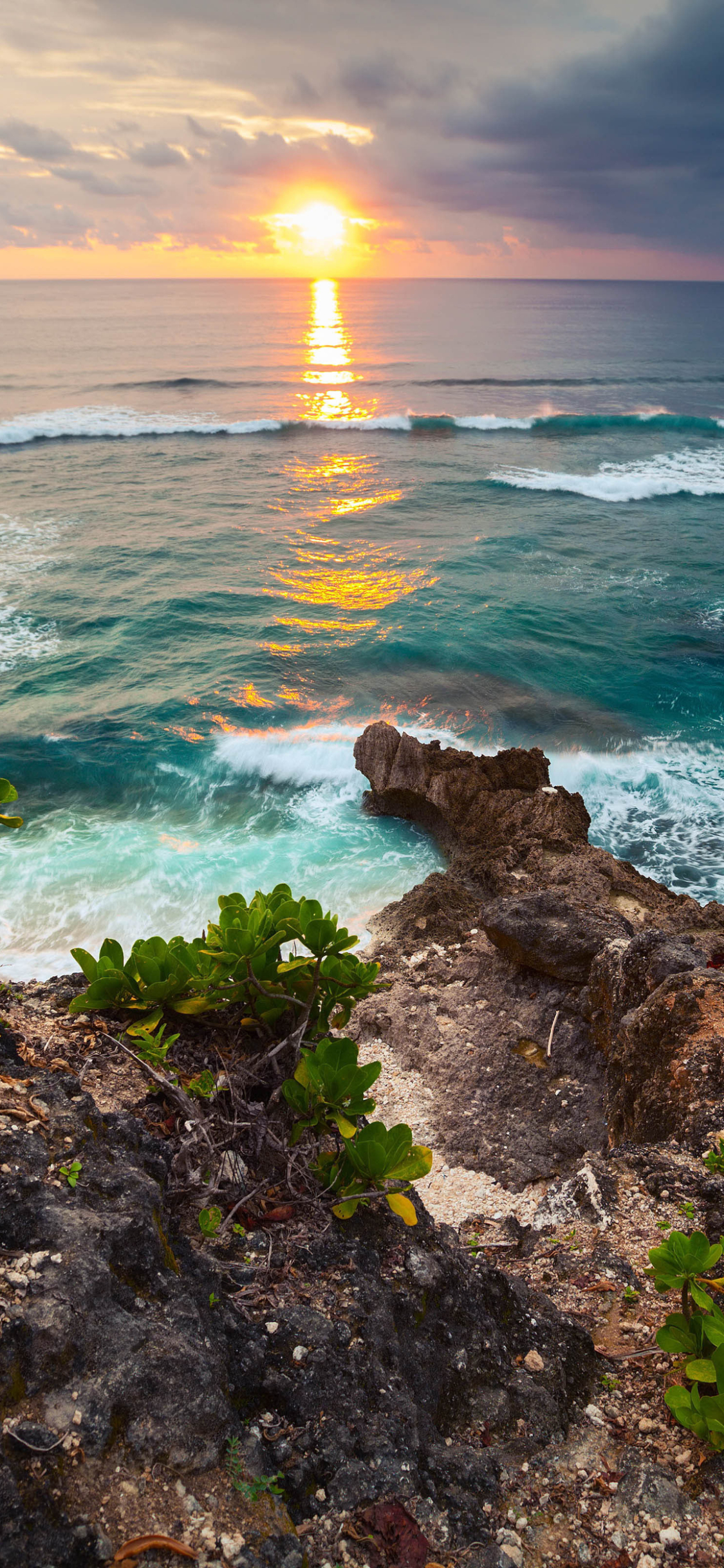 Download mobile wallpaper Sunset, Sea, Horizon, Ocean, Earth, Indonesia, Coastline for free.