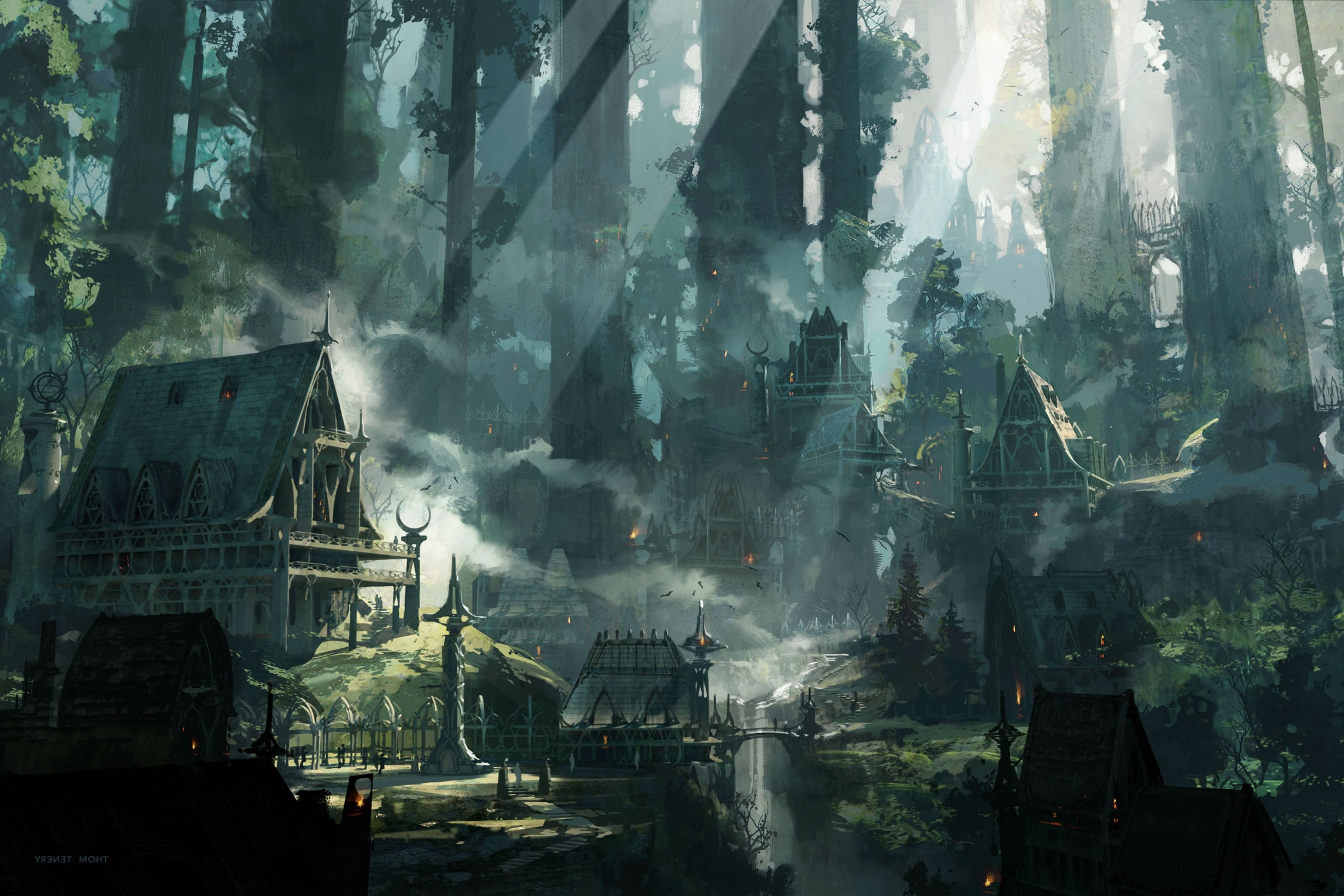 Free download wallpaper Fantasy, City on your PC desktop