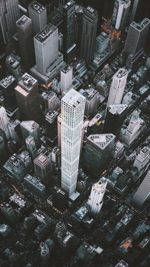Handy-Wallpaper Städte, Stadt, Wolkenkratzer, Gebäude, New York, Antenne, Vereinigte Staaten Von Amerika, Menschengemacht, Großstadt, Luftbildfotografie kostenlos herunterladen.