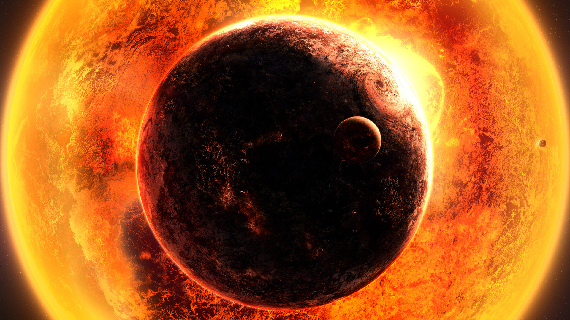 Download mobile wallpaper Sun, Planet, Space, Sci Fi for free.