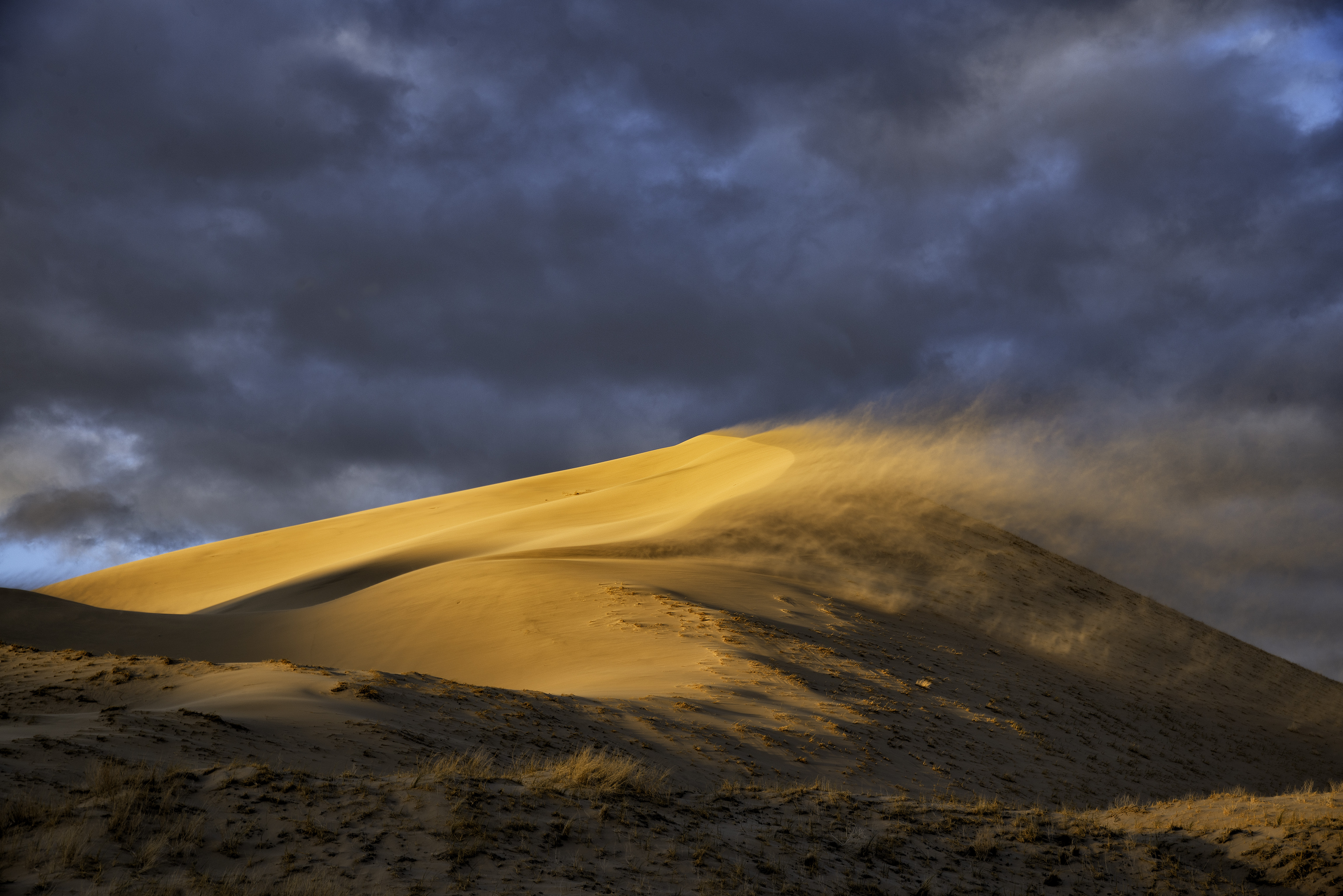 Download mobile wallpaper Wind, Sand, Desert, Nature, Dune for free.