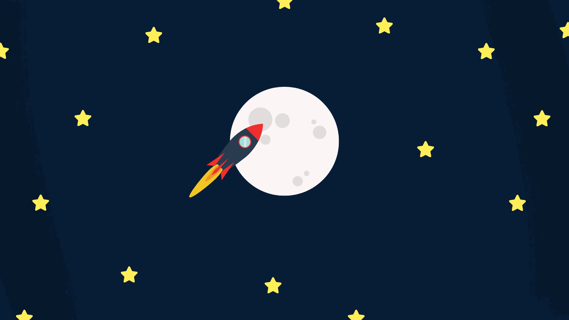 Download mobile wallpaper Stars, Moon, Space, Rocket, Artistic, Minimalist for free.