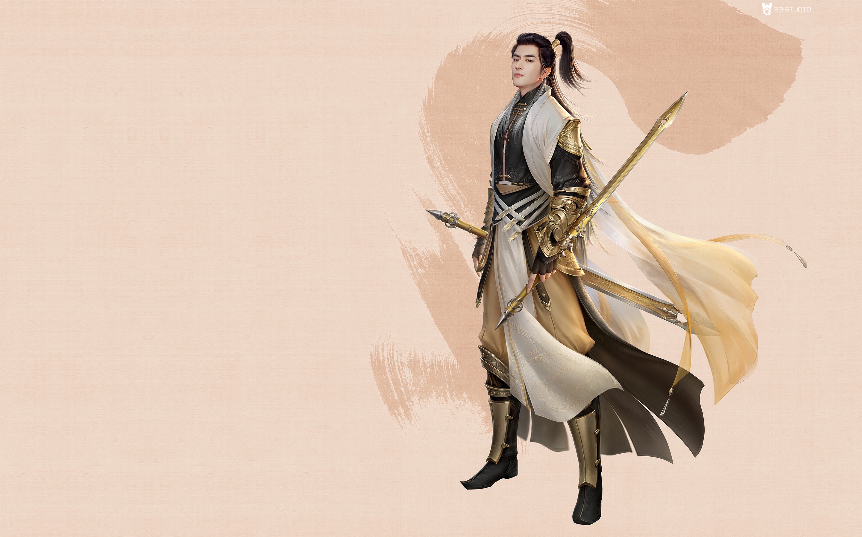 Free download wallpaper Fantasy, Weapon, Warrior, Oriental on your PC desktop