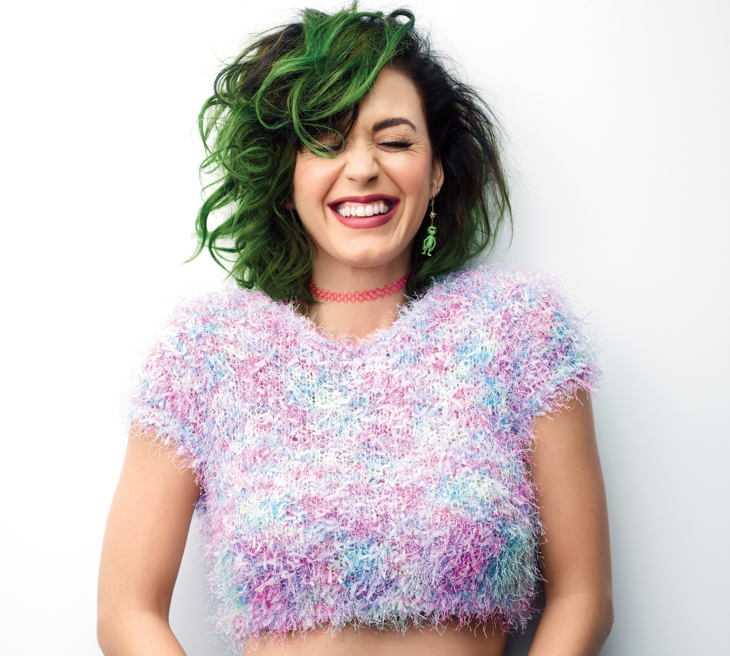 Download mobile wallpaper Music, Katy Perry, Green Hair for free.