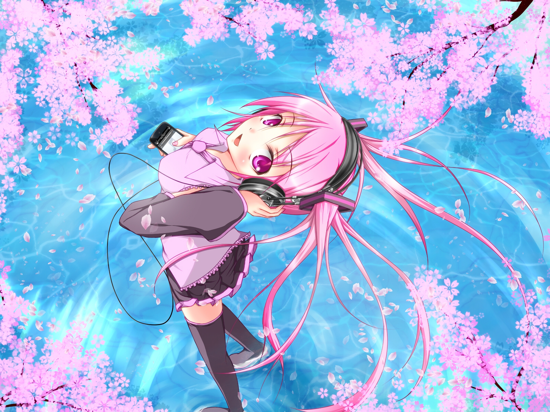 Free download wallpaper Anime, Vocaloid, Sakura Miku on your PC desktop
