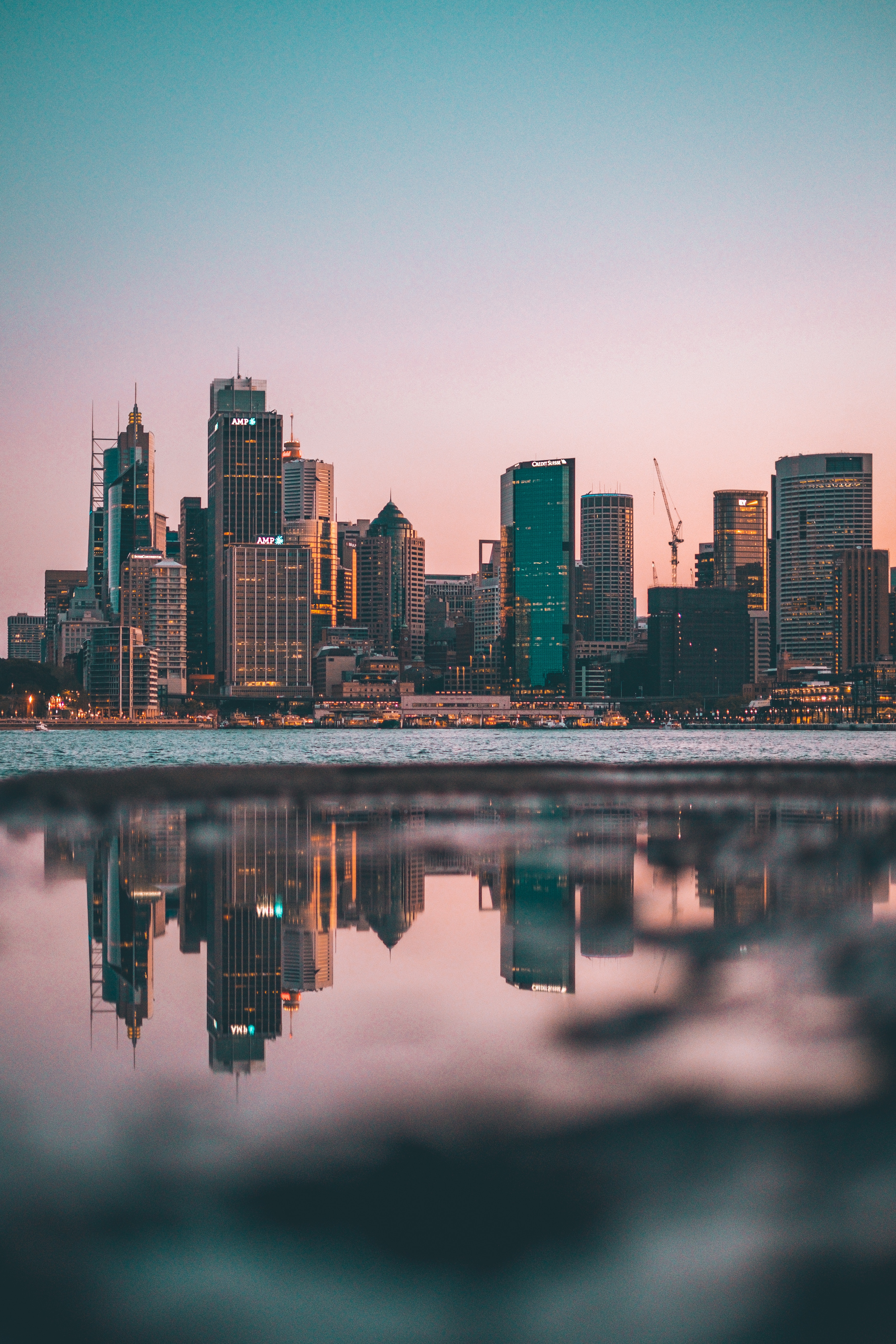 australia, cities, sunset, city, panorama cellphone