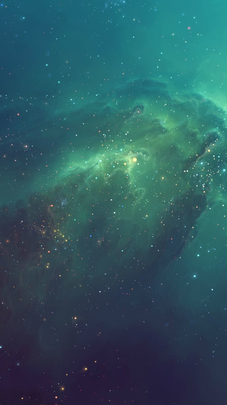 Скачать картинку Космос, Звезды, Туманность, Вселенная, Зеленый, Пространство, Научная Фантастика в телефон бесплатно.