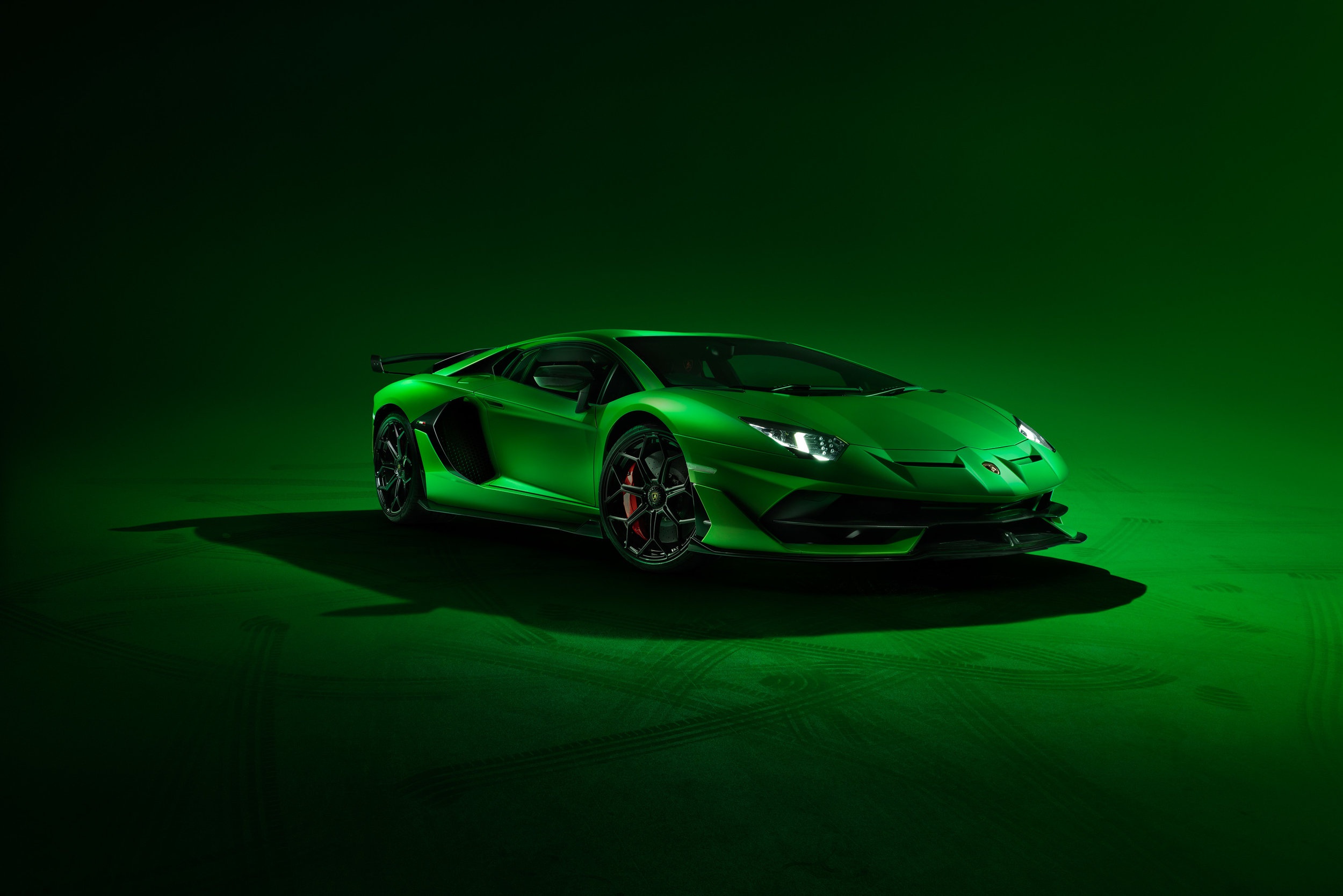 Laden Sie das Lamborghini, Autos, Supersportwagen, Fahrzeuge, Grünes Auto, Lamborghini Aventador Svj-Bild kostenlos auf Ihren PC-Desktop herunter