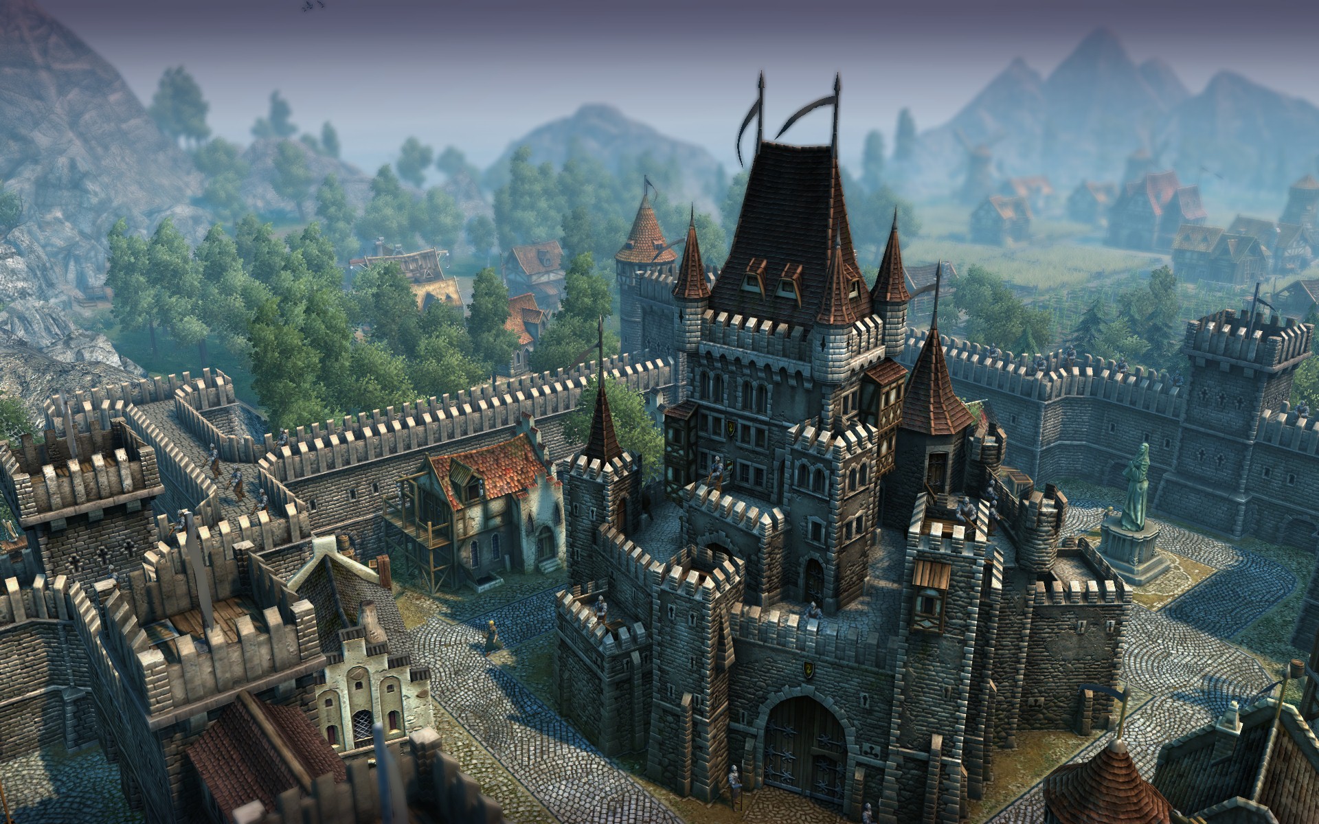video game, anno 1404, architecture, castle, medievil