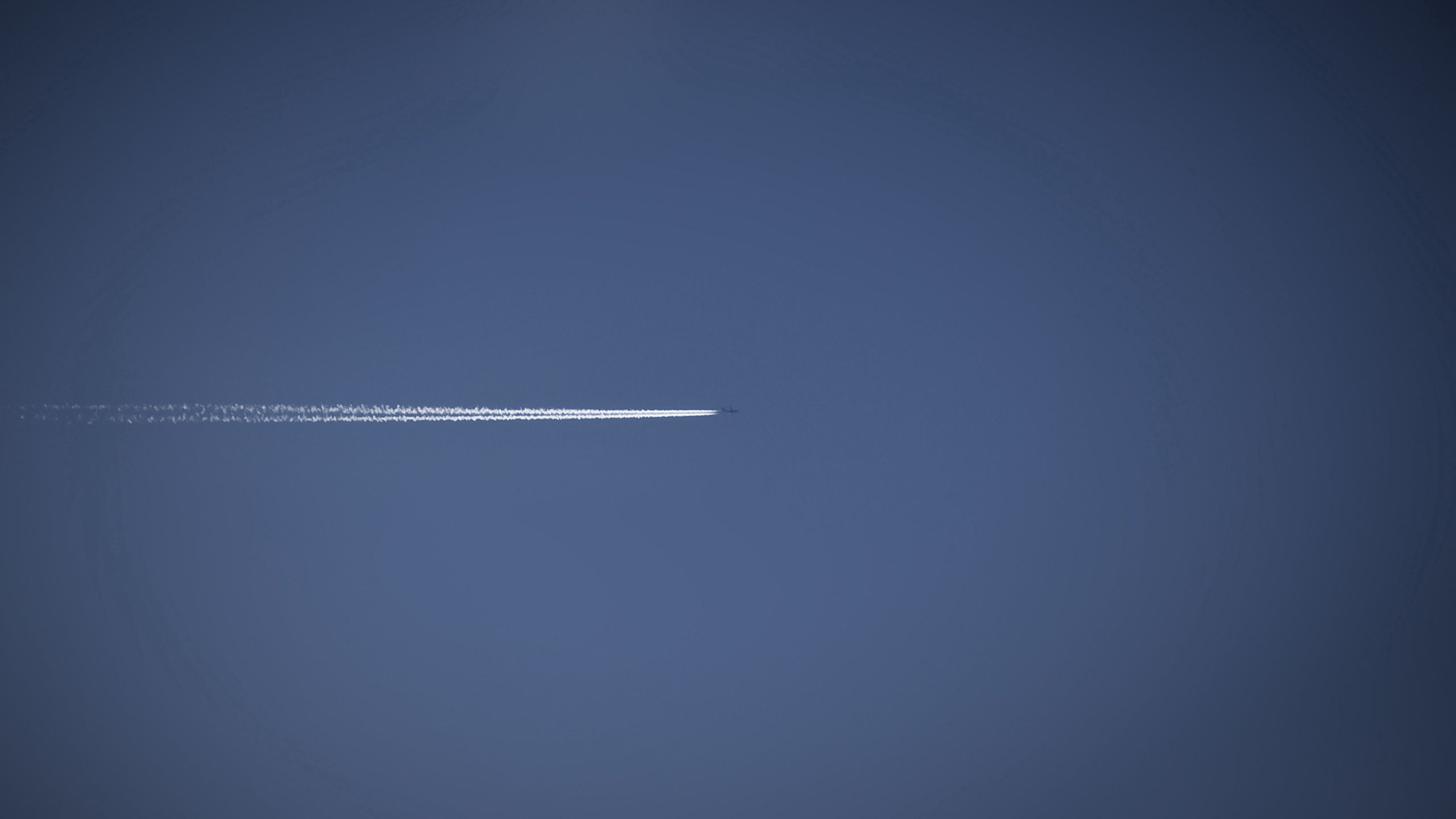 plane, airplane, sky, minimalism, height, line, track, trace, trait