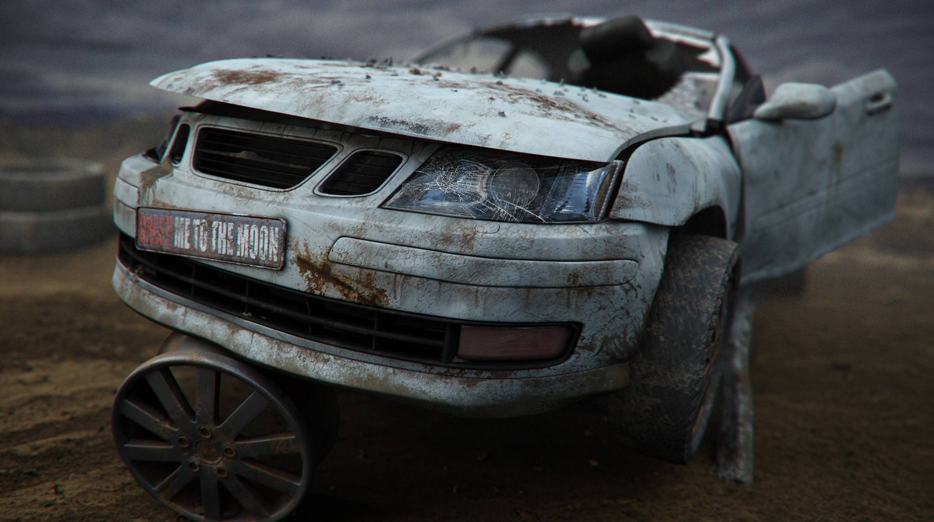 Download mobile wallpaper Wreck, Saab, Vehicles for free.
