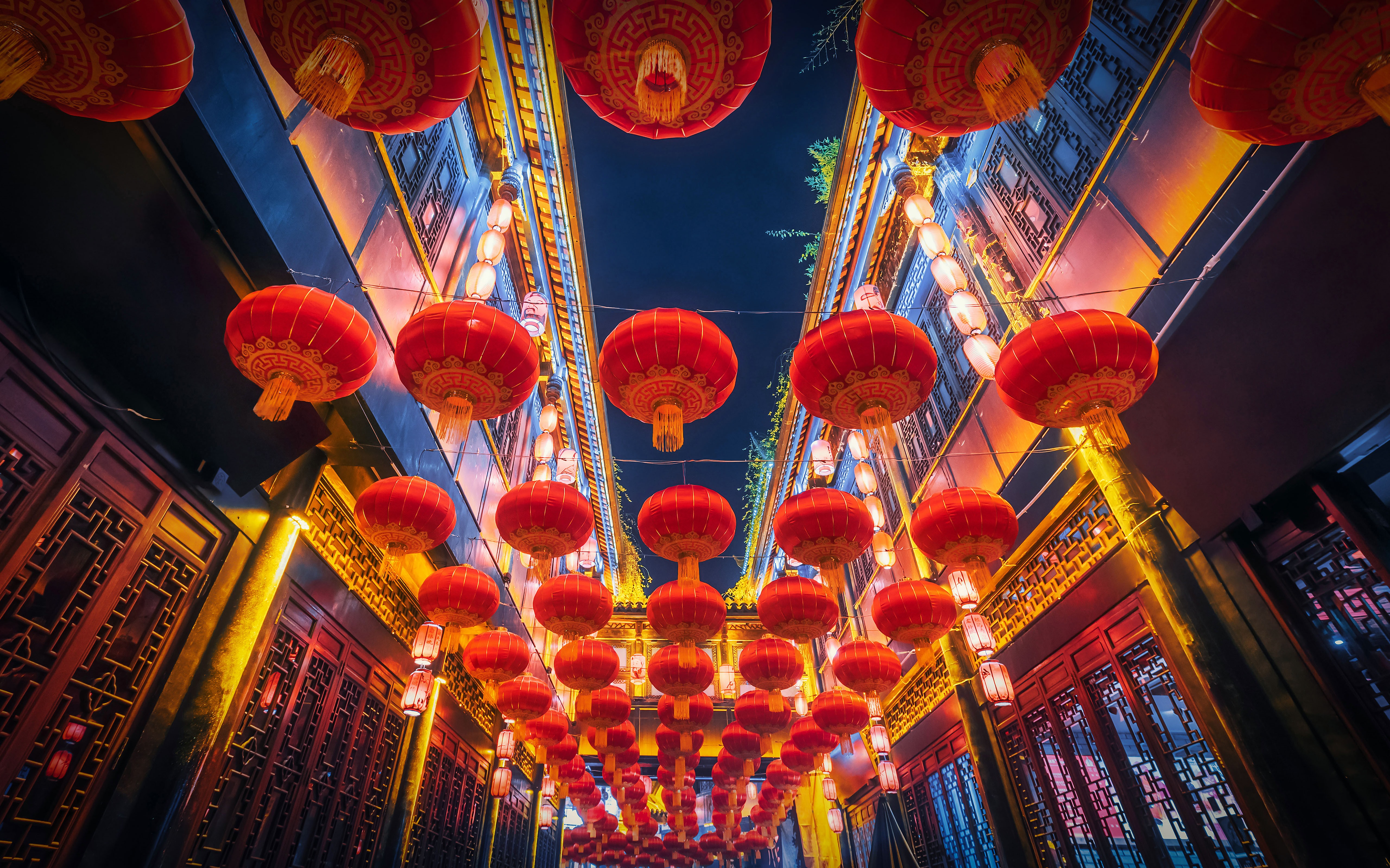 Laden Sie das Lampe, Laterne, China, Orientalisch, Menschengemacht-Bild kostenlos auf Ihren PC-Desktop herunter