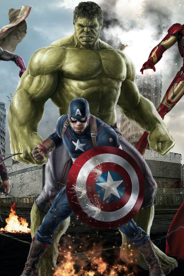 Download mobile wallpaper Hulk, Captain America, Avengers, Chris Evans, Poster, Movie, Hawkeye, The Avengers, Avengers: Age Of Ultron for free.