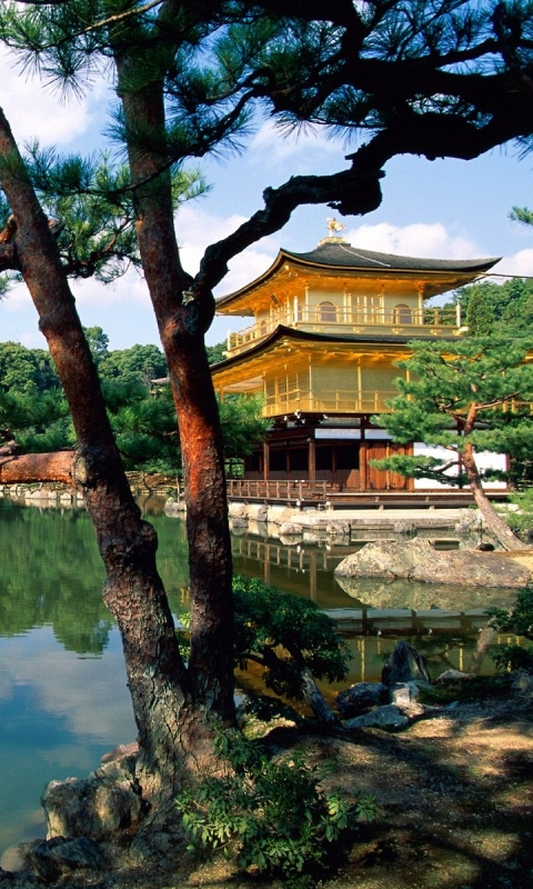 無料モバイル壁紙日本, 寺院, 宗教的, 金閣寺をダウンロードします。