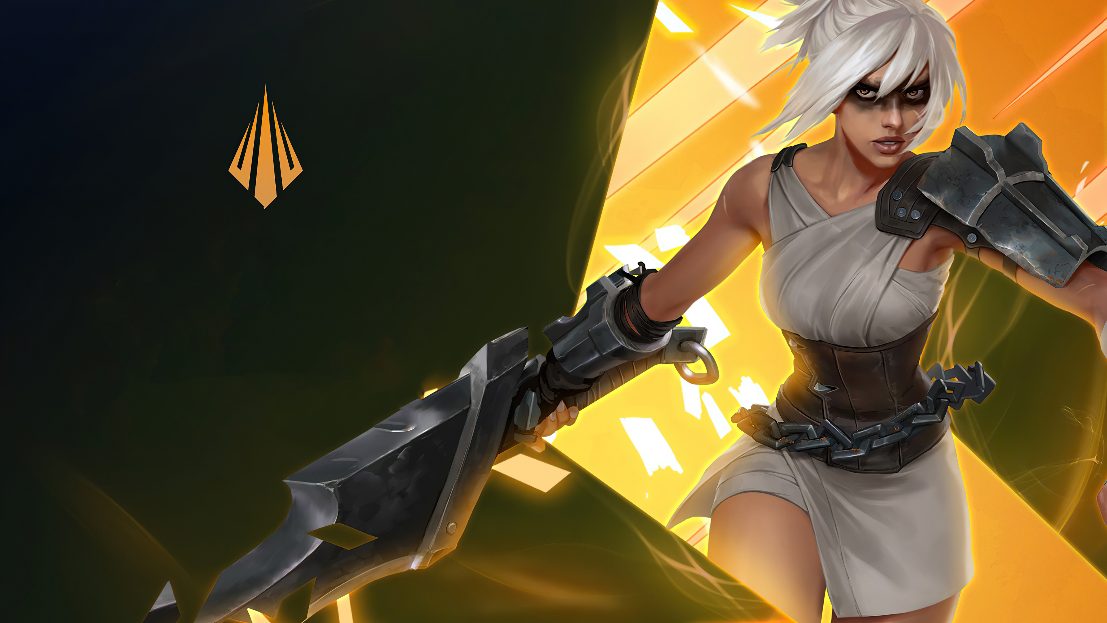 Download mobile wallpaper League Of Legends, Video Game, White Hair, Woman Warrior, Riven (League Of Legends) for free.