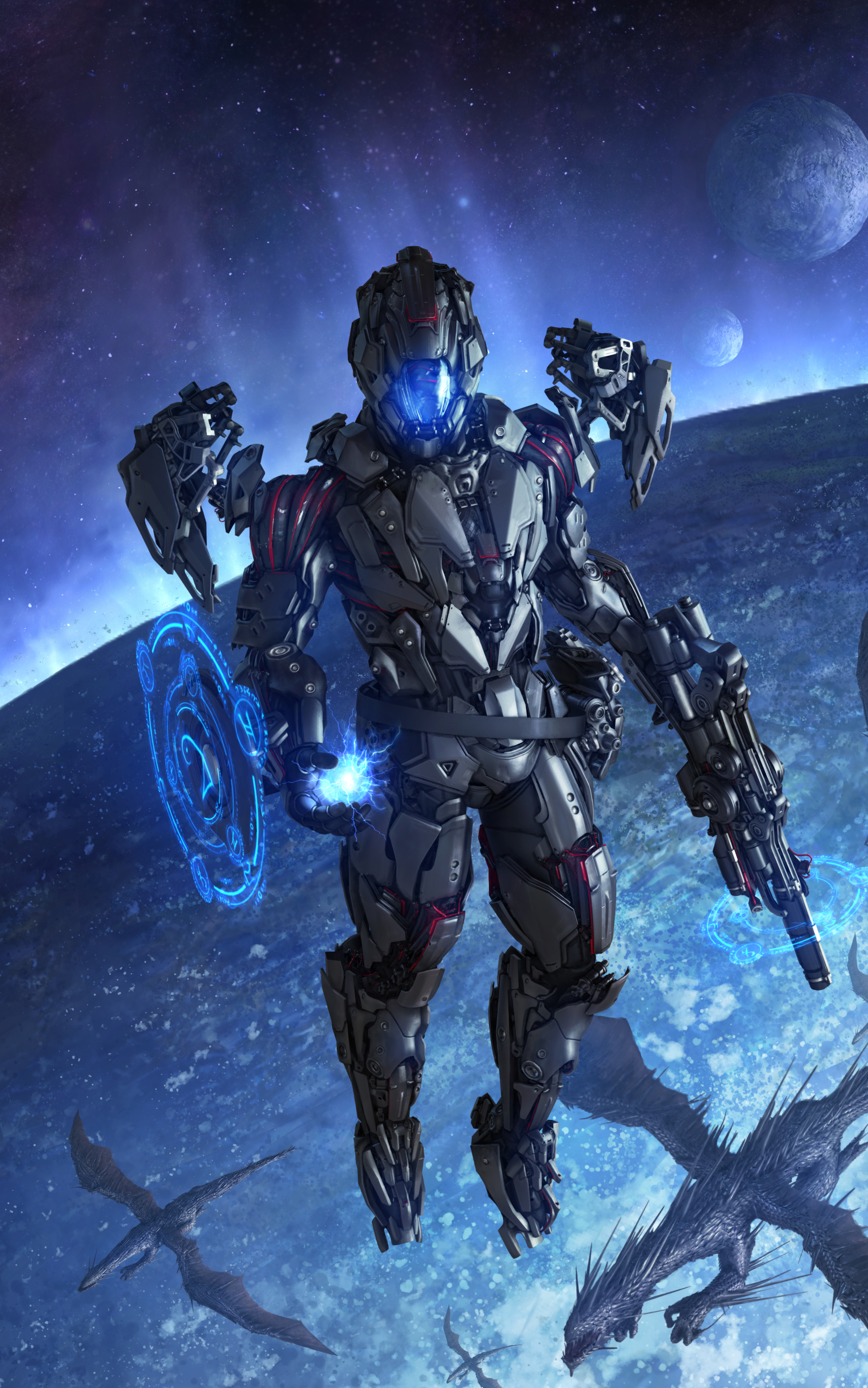 Download mobile wallpaper Warrior, Sci Fi, Armor for free.