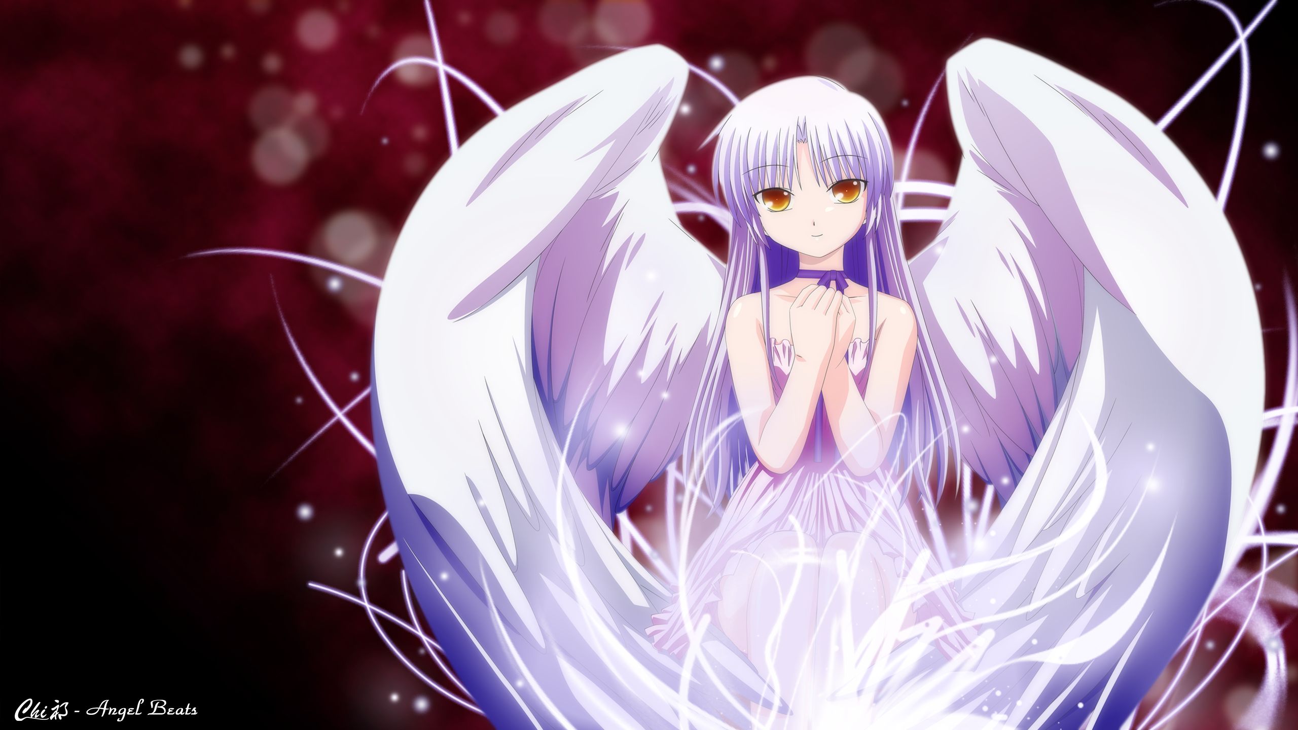 Free download wallpaper Anime, Angel, Angel Beats!, White Hair, Kanade Tachibana on your PC desktop