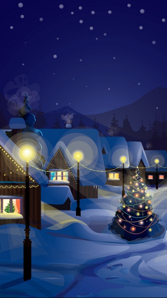 Download mobile wallpaper Christmas, Holiday, Christmas Tree, Christmas Lights for free.