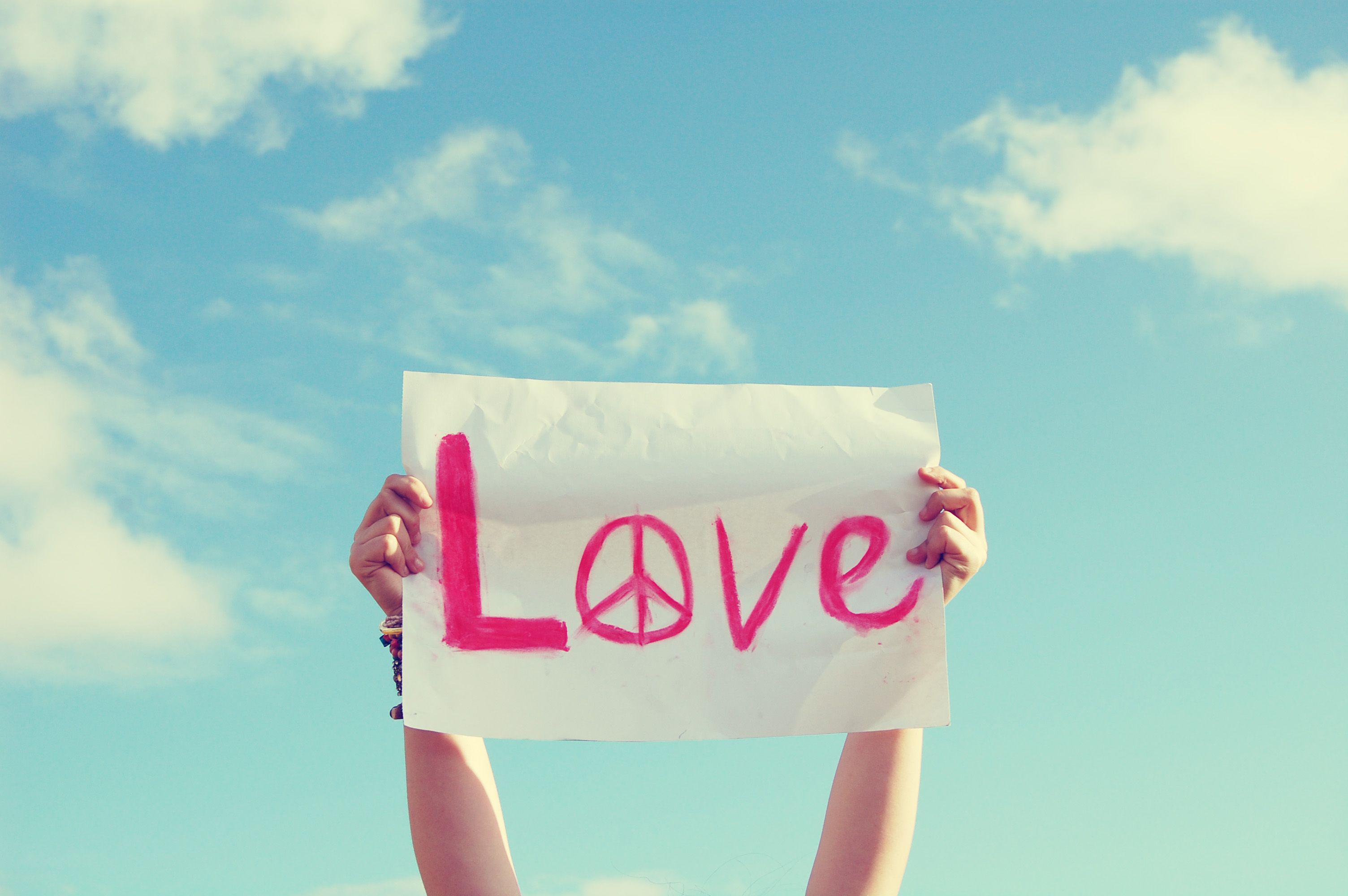 Download mobile wallpaper Love, Photography, Peace Sign for free.