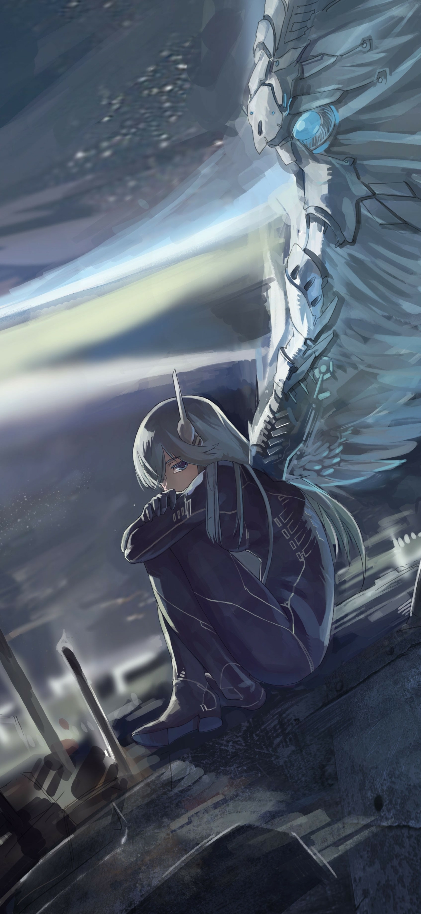 Download mobile wallpaper Anime, Wings, Angel for free.