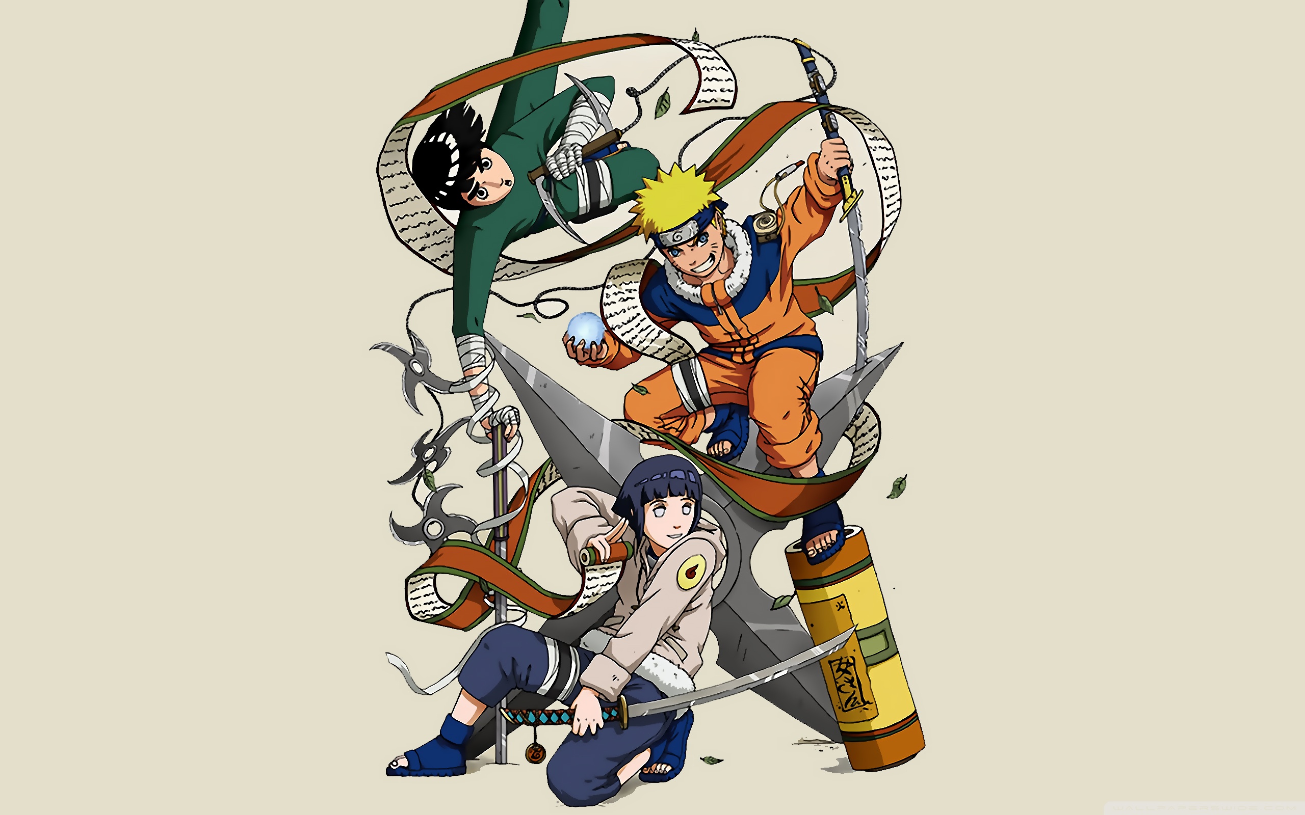 Téléchargez des papiers peints mobile Naruto, Animé, Hinata Hyûga, Naruto Uzumaki, Rock Lee gratuitement.