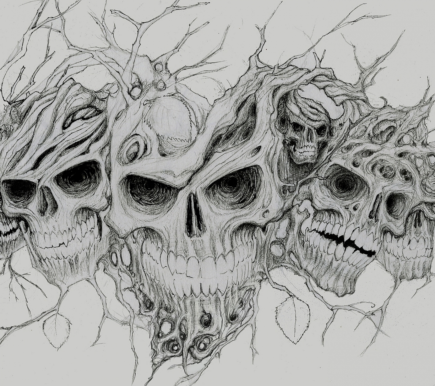 Download mobile wallpaper Dark, Skull for free.